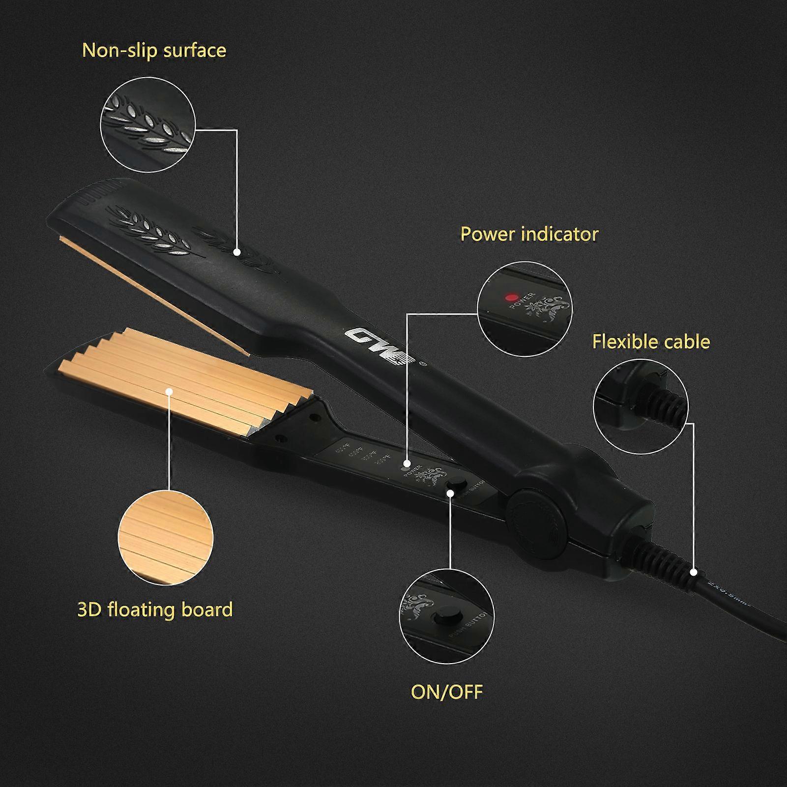 GW-7657 Corn Electric Splint 4 Gears Heating Adjustment Wavy Hair Modeler Hair Styling Tool