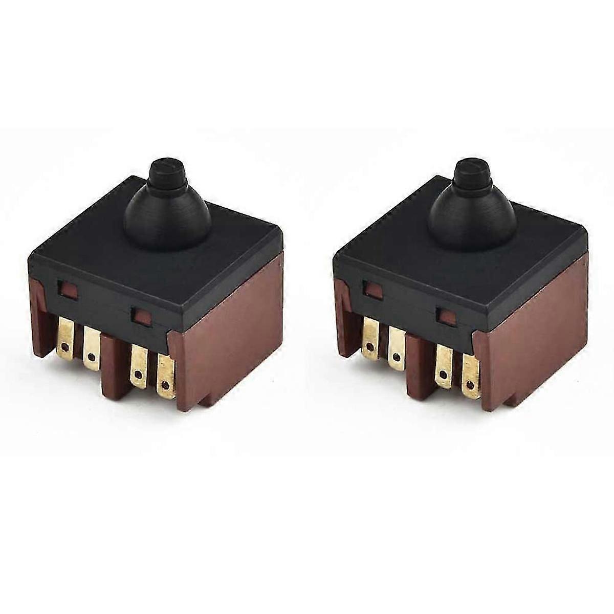 2Pcs Angle Grinder Switch Replacement Push Button Switch compatible with Angle Grinder 100 Polisher Tools Parts