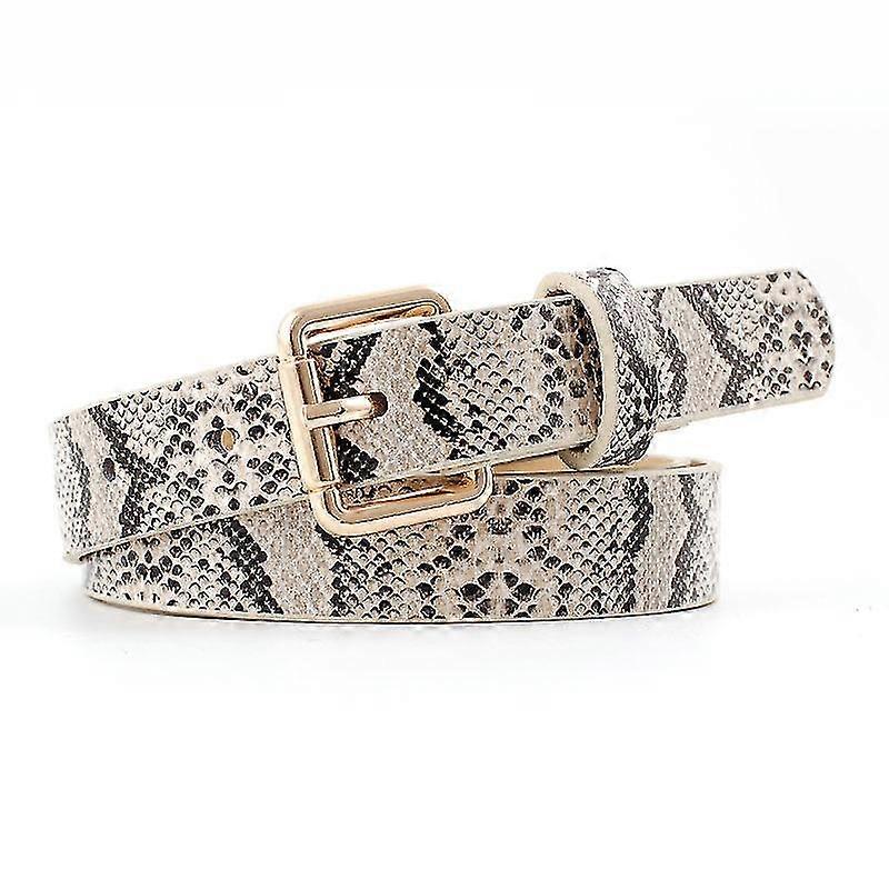 Women Belts Snake Pattern Spring And Summer Retro Thin Belt Snakesk...