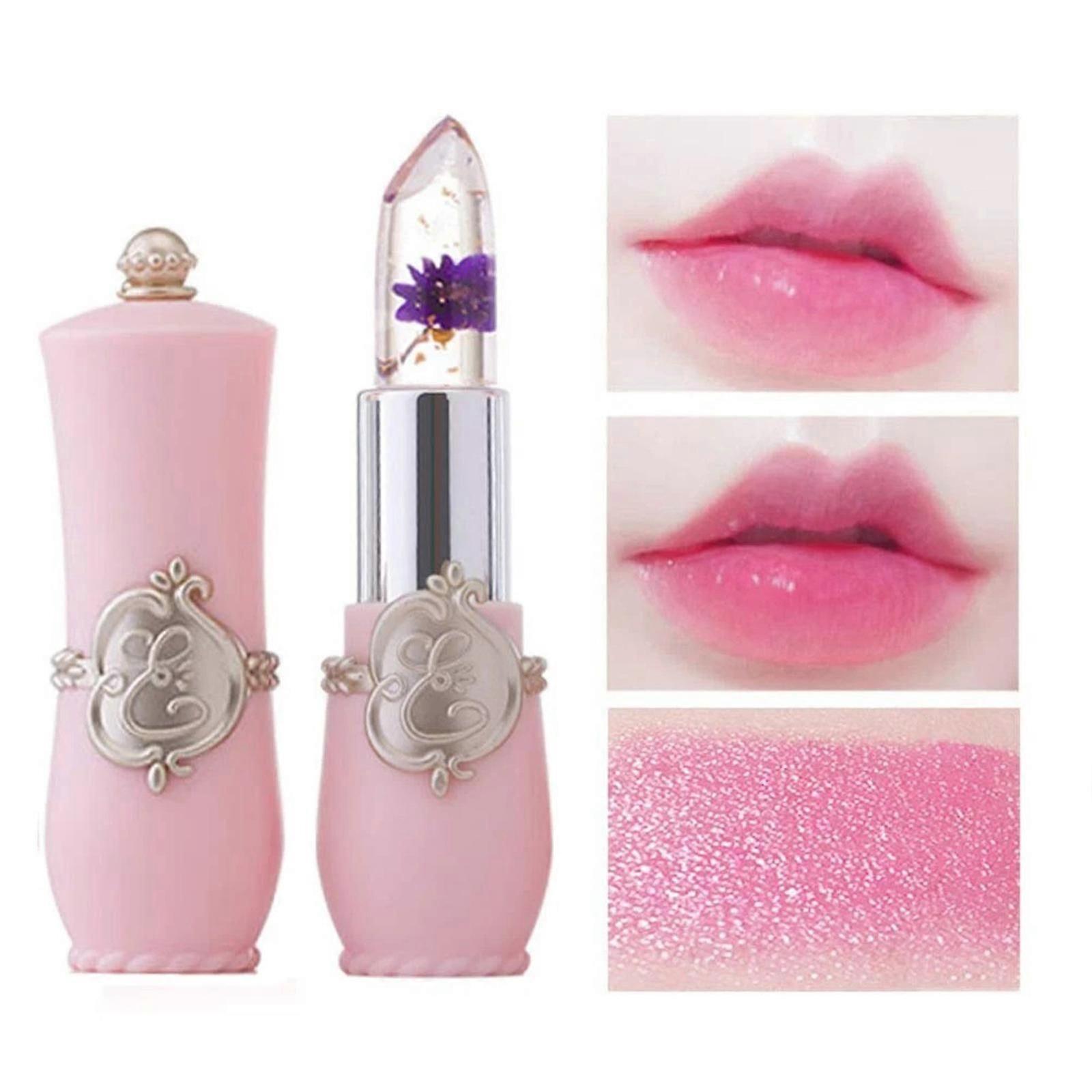 Flower Jelly Lipstick Set Temperature Change Moisturizer Long Lasting Nutritious Balm Magic Color Change Lip Gloss