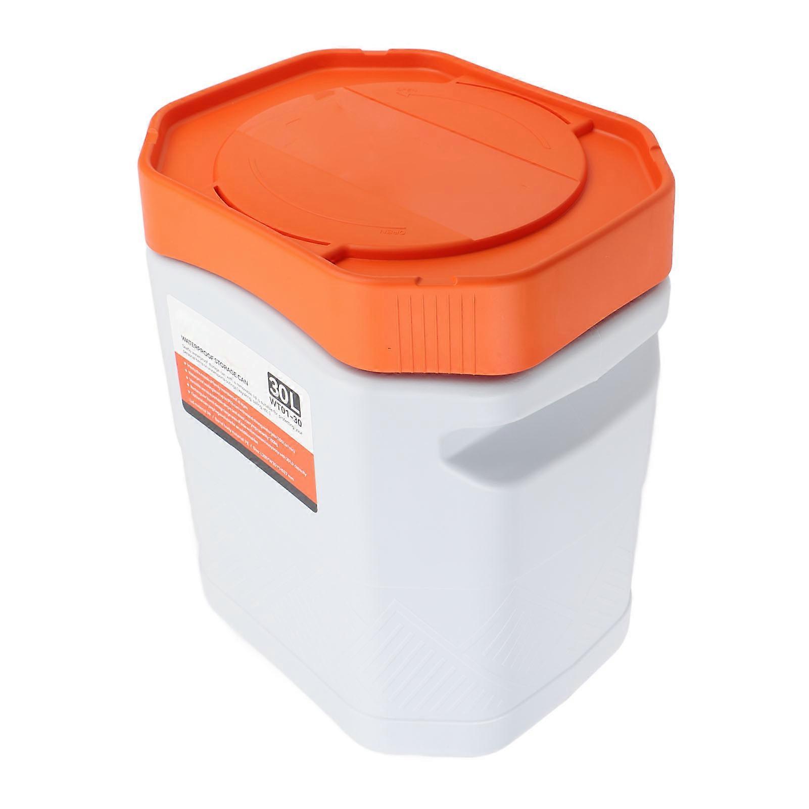 30L Waterproof Storage Bin with Lid Portable Sealed Container