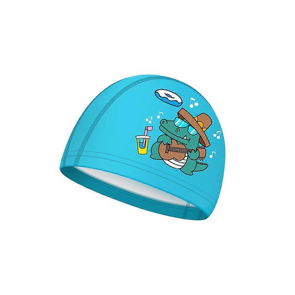 Child-Friendly PU Swim Cap with Cute Patterns and Durable Material