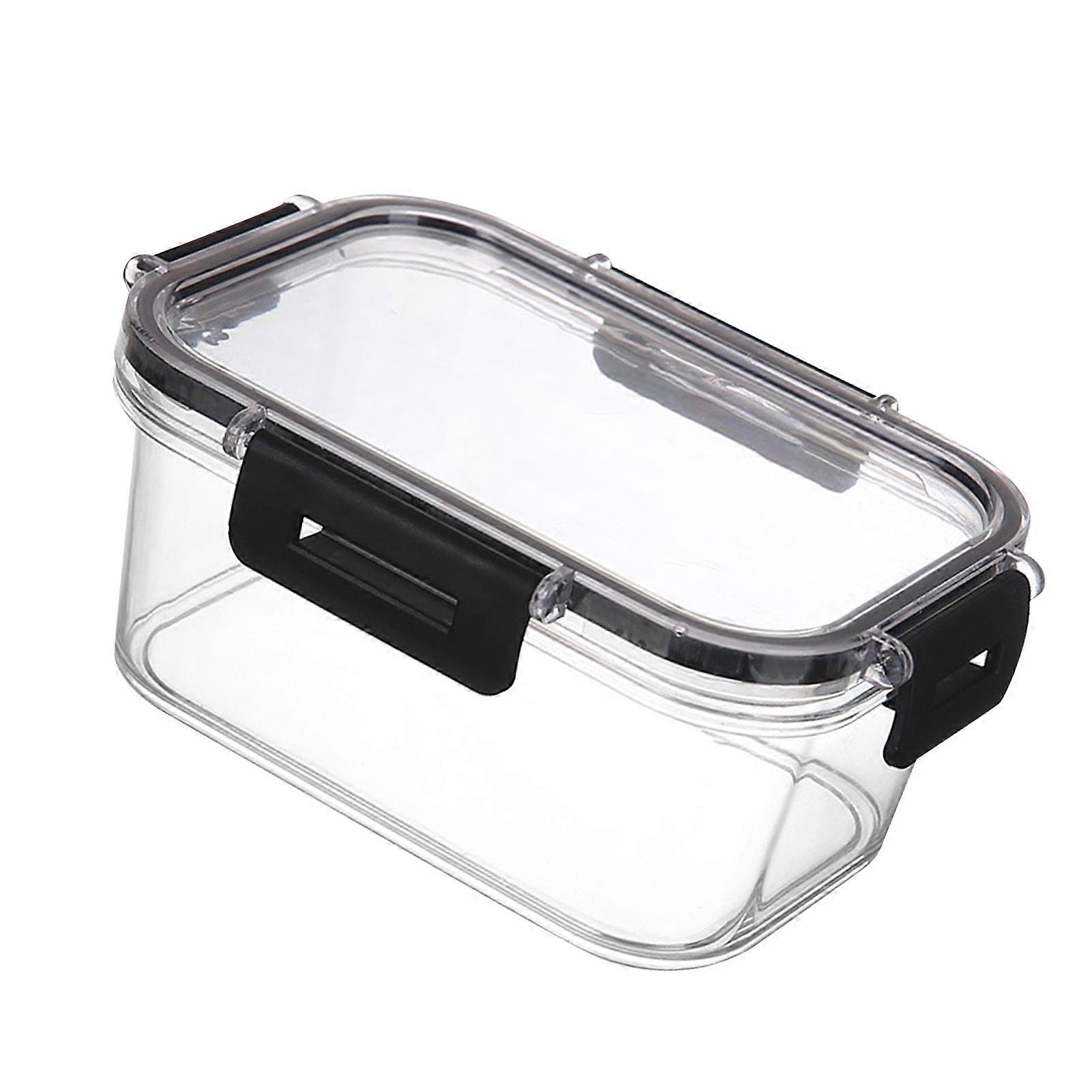 Large Black ABS Food Storage Container 15x8x6.5cm Lightweight