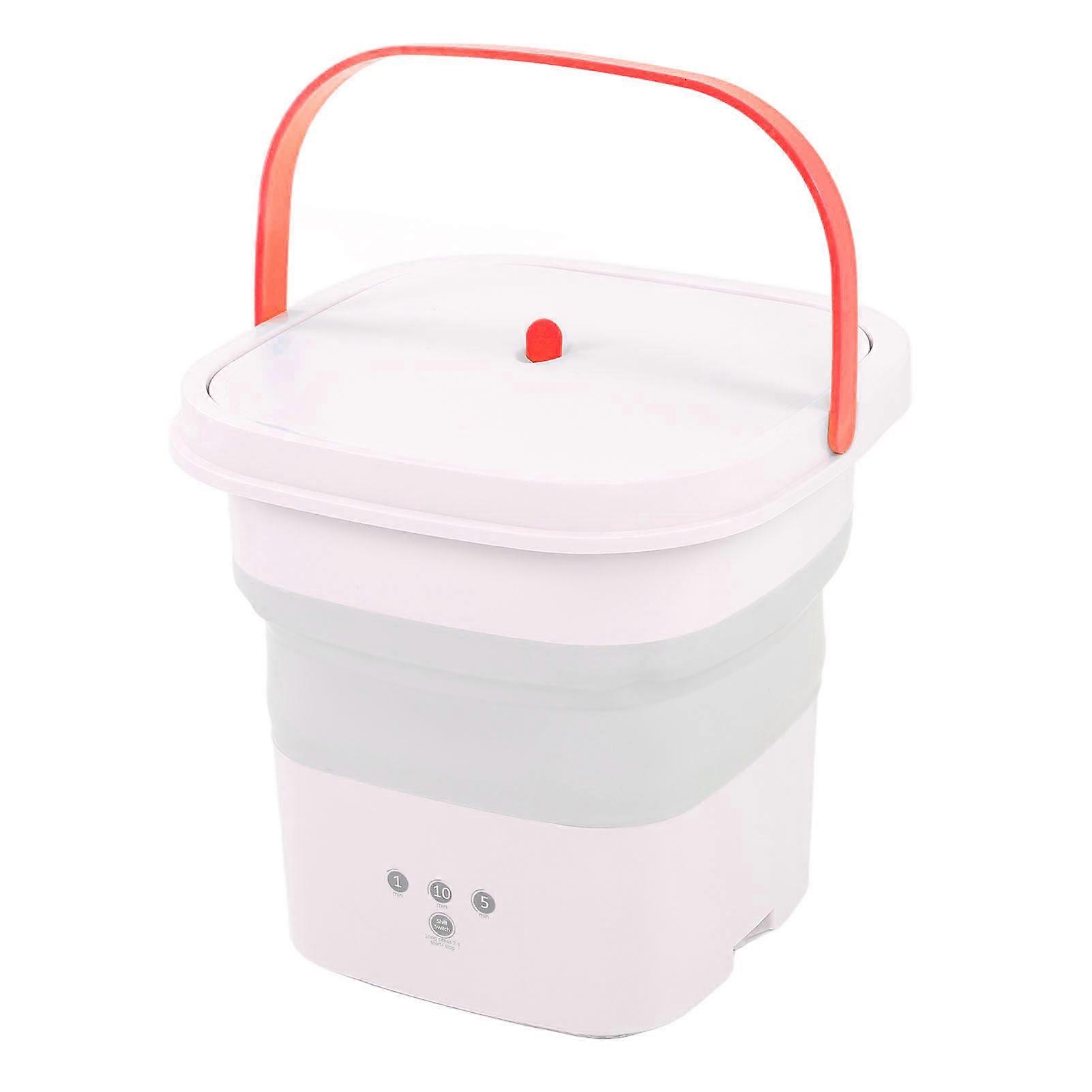 Mini Foldable Washing Machine 1600g Pink EU Plug for Kids