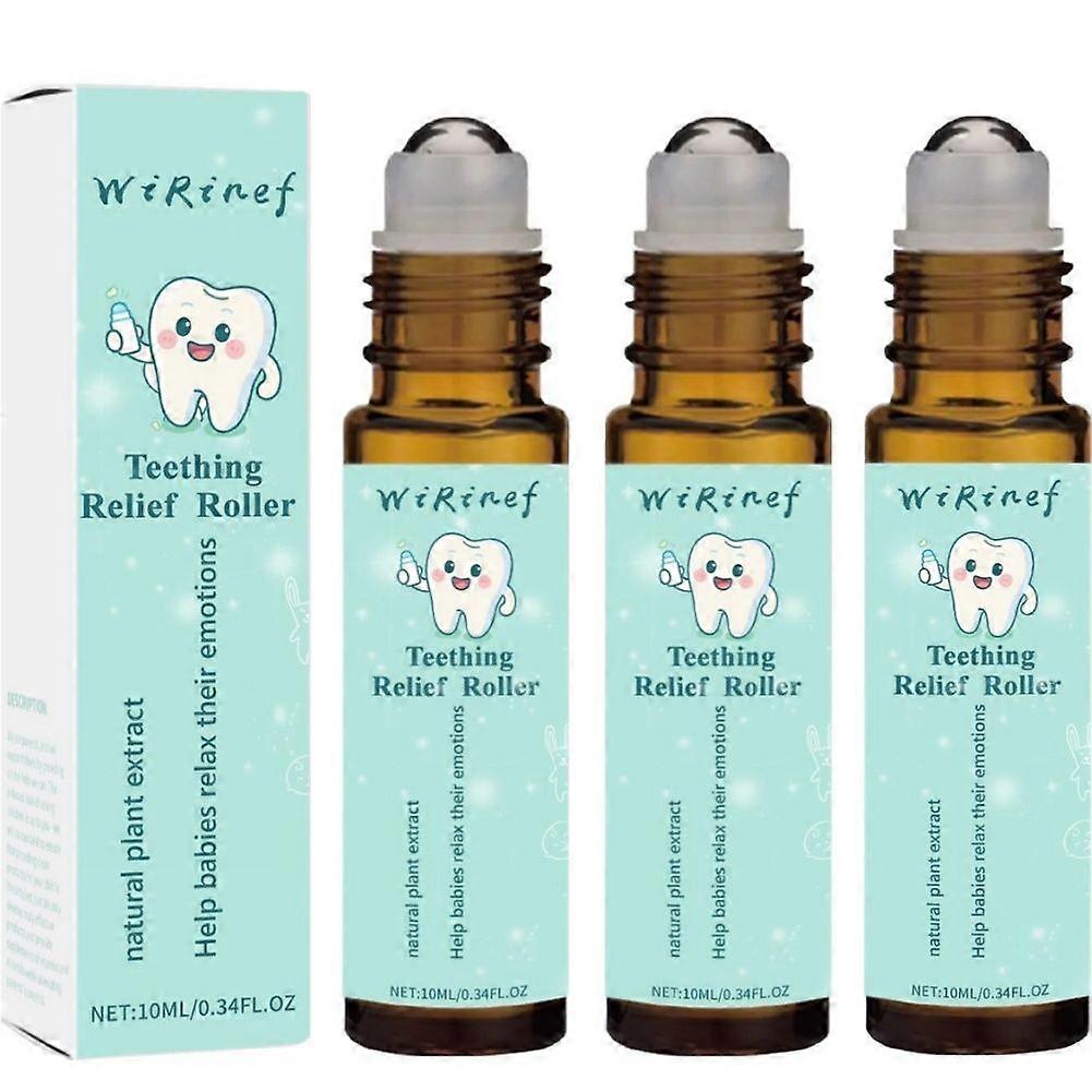 Teething Roller Oil, Natural Teething Relief Roller for Babies