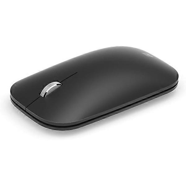 Modern Mobile Mouse, Black - Comfortable Design for Right/Left-Handed with Metal Scroll Wheel, Wireless, Bluetooth