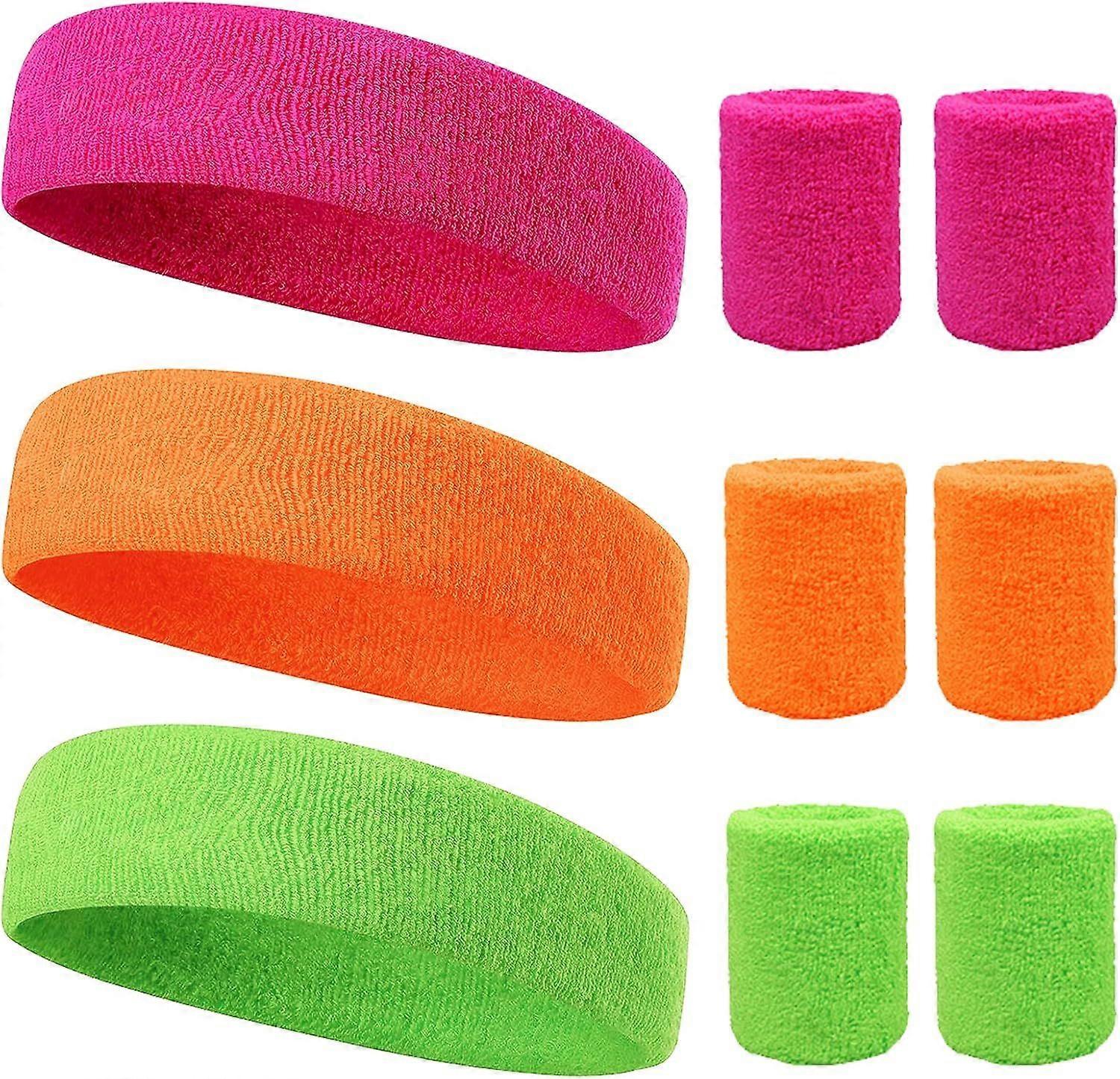 80s neon sweatband