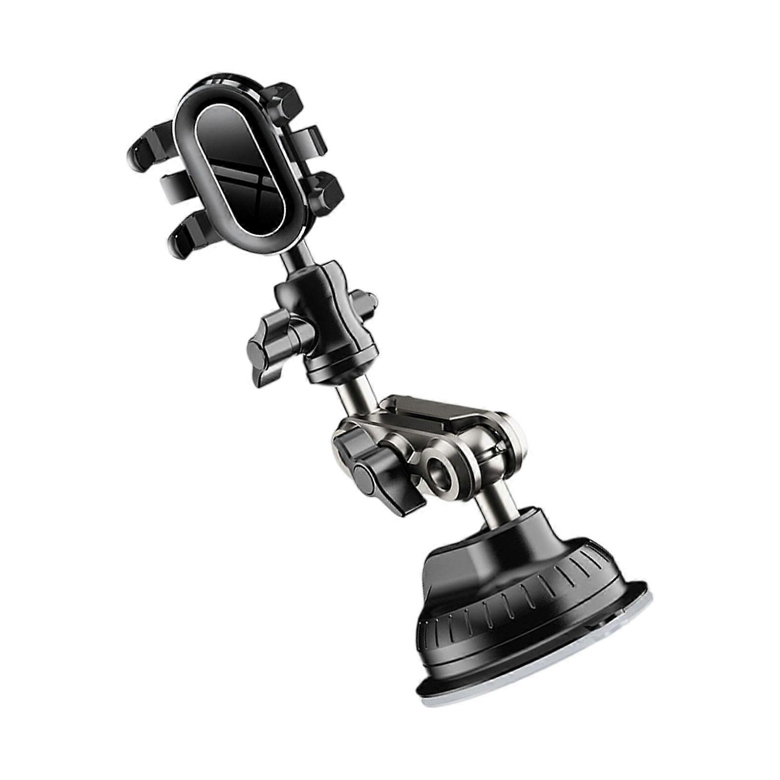 Rotatable Car Phone Holder Dashboard Windshield Clip Secure Grip 360 Degree Rotation Adjustable For 4.7-6.7 Inch Device Multicolor