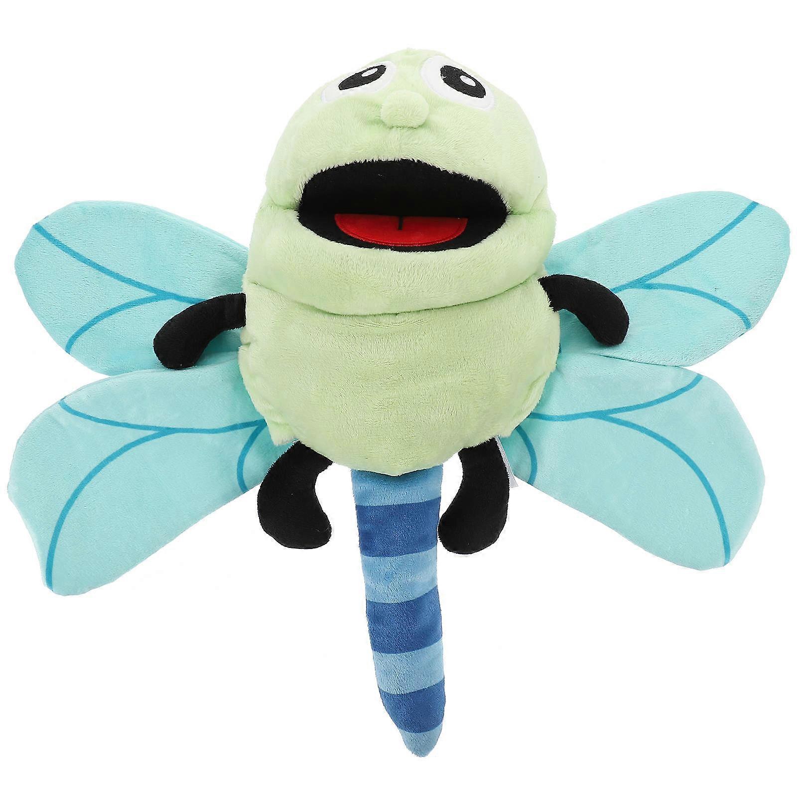 Soft Interactive Plush Dragonfly Hand Puppet for Imaginative Play & Storytelling – Cartoon Style Puppet to Enhance Communication Skills in Adults