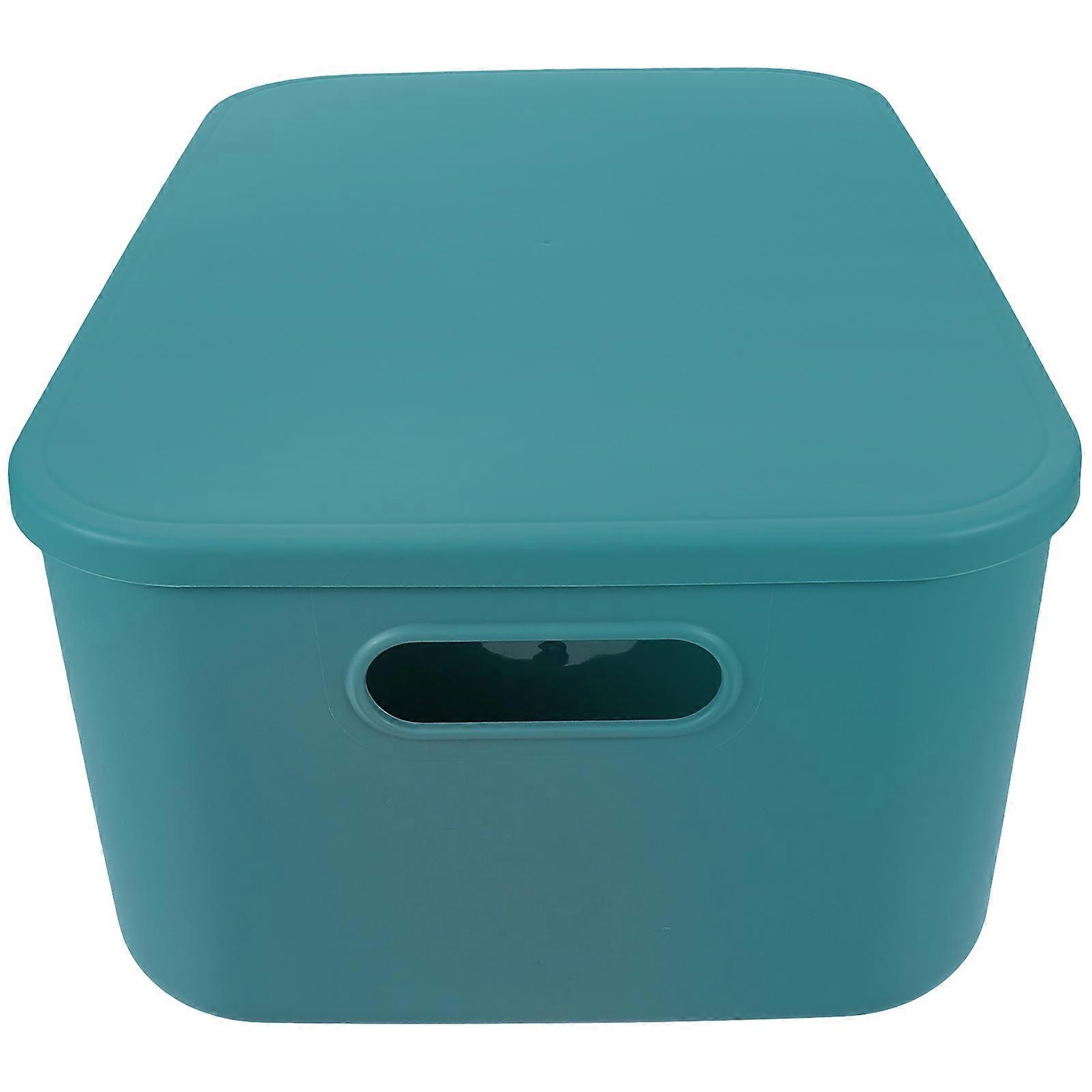Large Capacity Storage Bin Stackable Lidded Container for Sundries Books