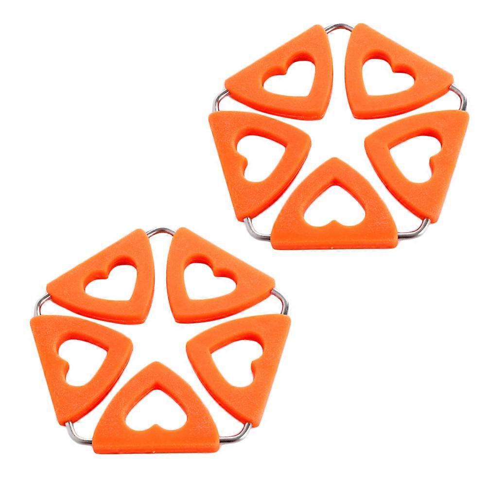 Silicone Coasters Heart-Shaped Pads for Home Kitchen Use 2Pcs