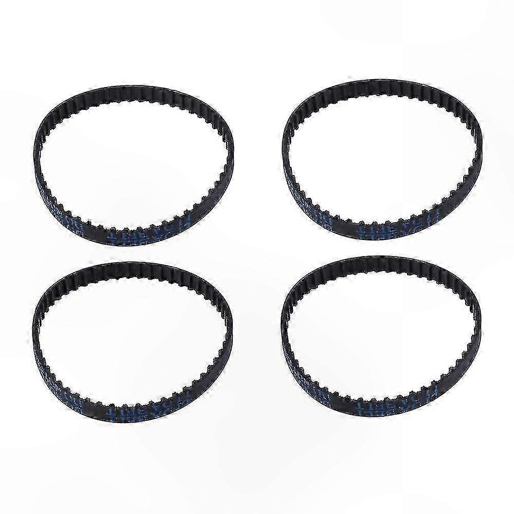 53 Teeth 7.9mm Width Rubber Timing Belt for Drying Machines, Black, Pack of 4