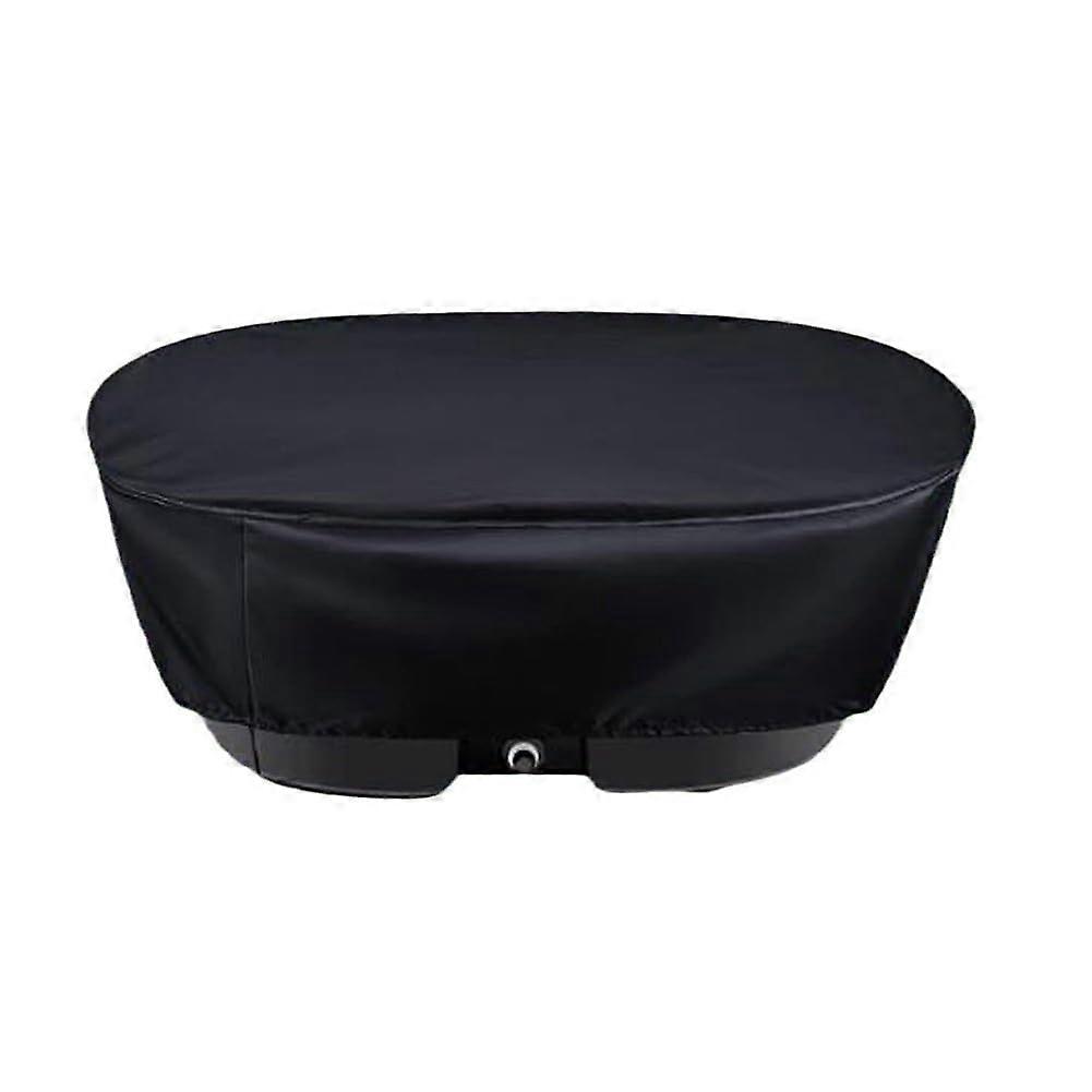 Heavy Duty Waterproof Stock Tank Cover for 300 Gallon Oval Tanks, UV Resistant Fabric with Adjustable Drawstring Bottom