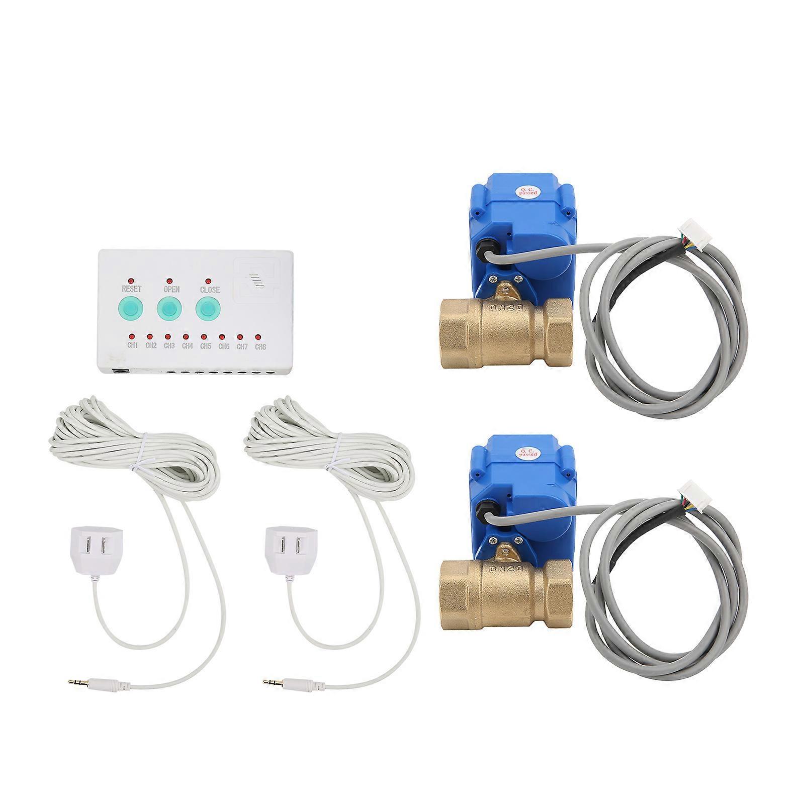Smart Water Leak Alarm Sensor Kit with DN20 Valve & Audible Alert