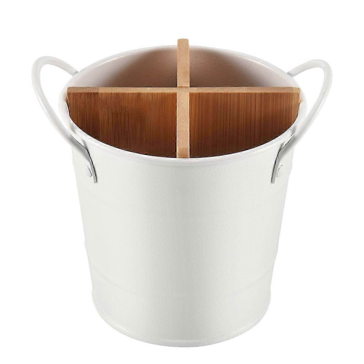 Kitchen Cutlery Organizer Knife Stand Storage Holder Separate White