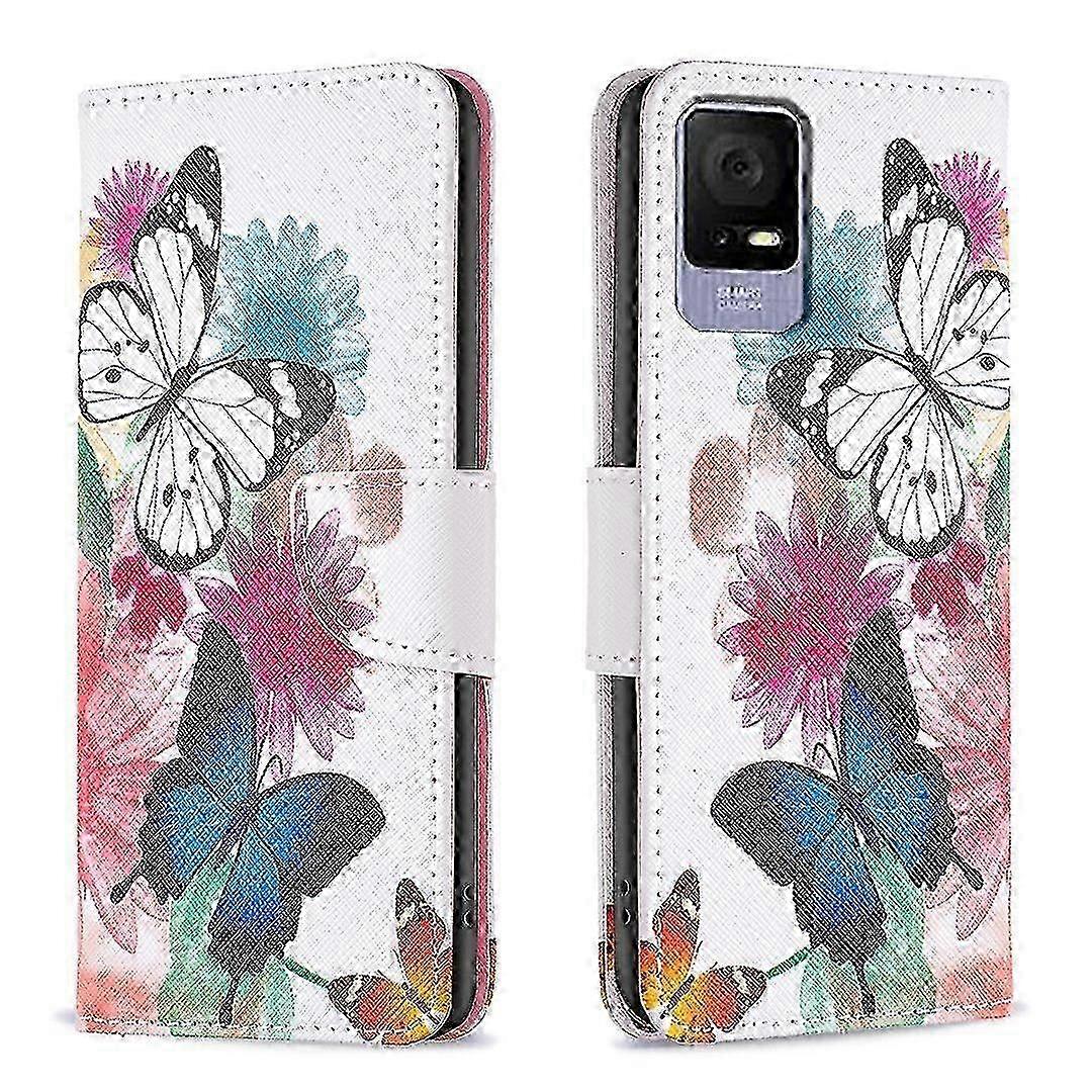 Colored Drawing Pattern Leather Phone Case