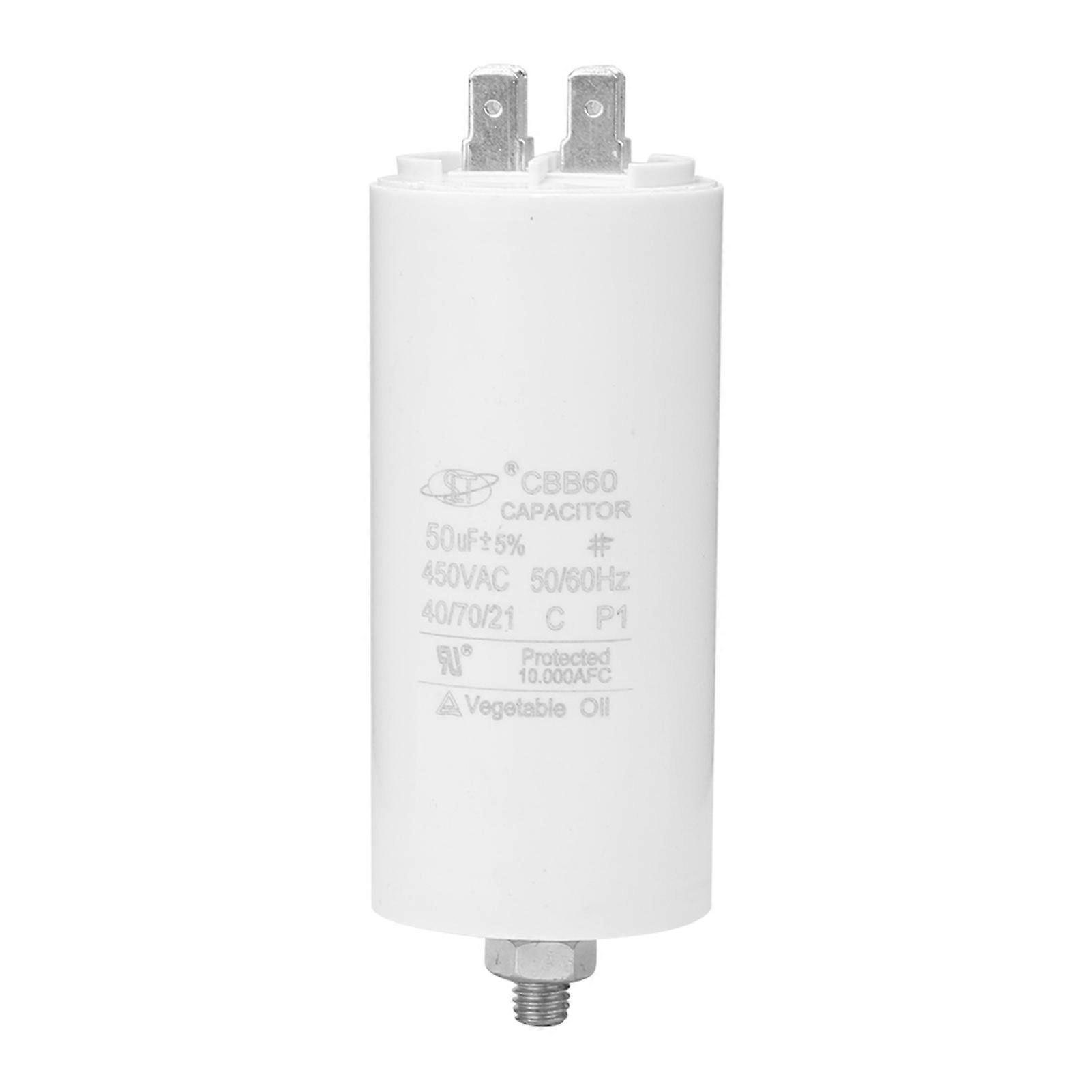 CBB60 450V 50µF Motor Capacitor with Nut for Washing Machine
