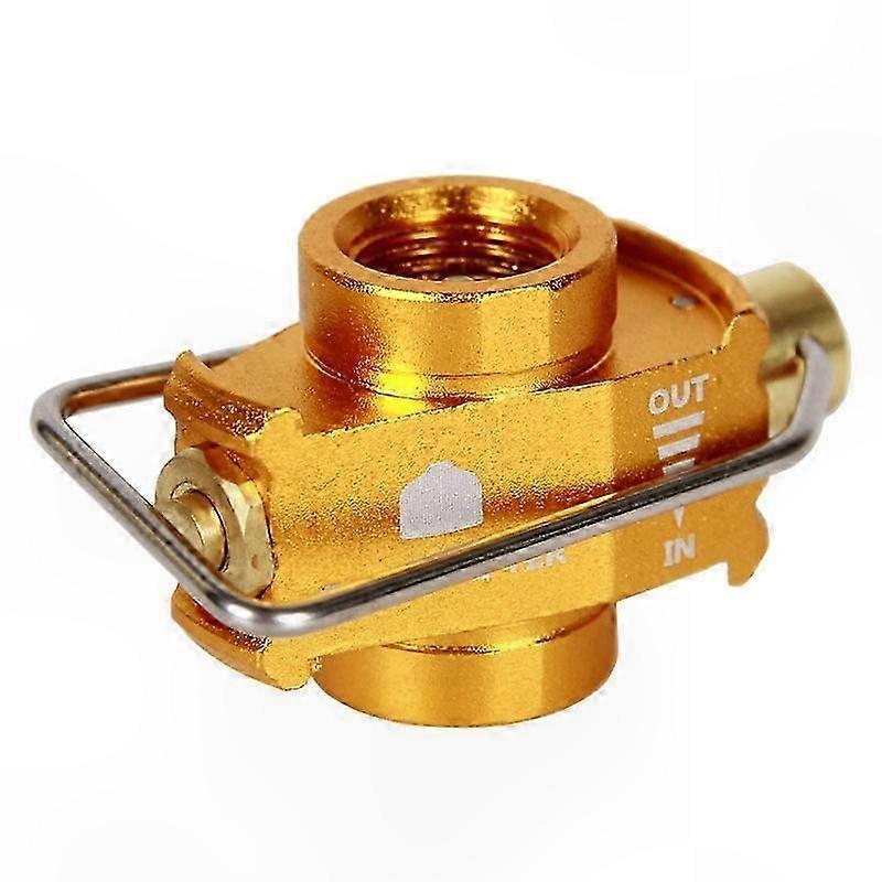 Portable Camping Gas Adapter Valve with Conversion Adapter for Refill and Flat Tank Use