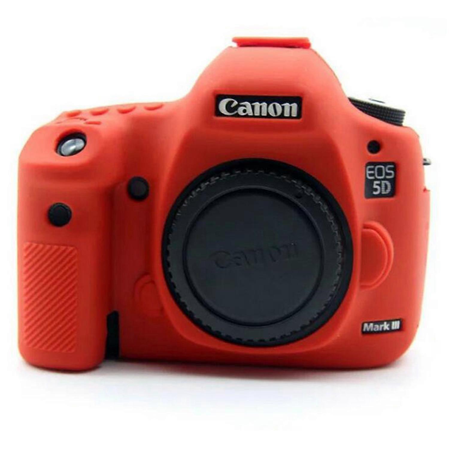 For Canon EOS 5D Mark III/5DS/5DRS Silicone Protective Camera Body Case - Red