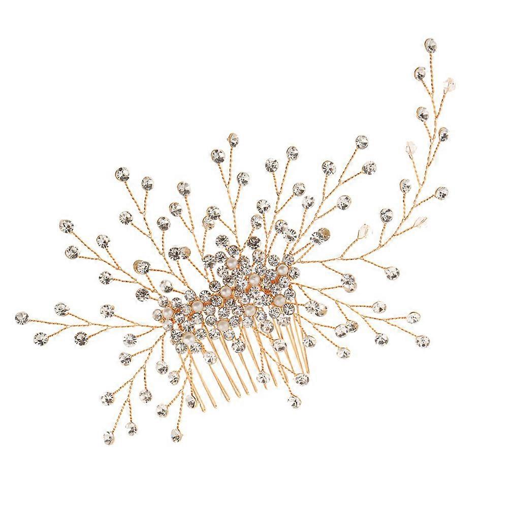 Wedding Headpiece for Bridal Hair Accessories Golden