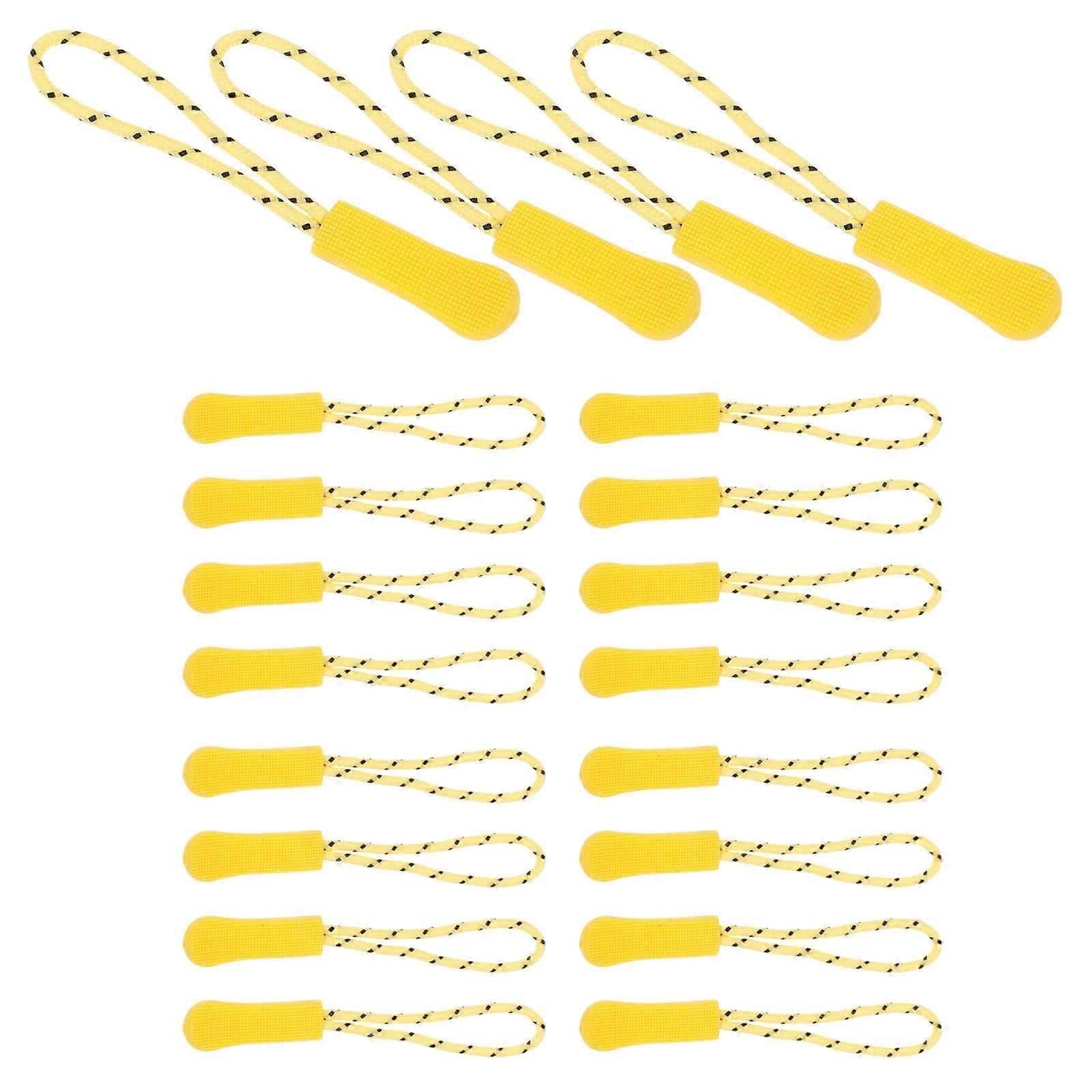 Zipper Pull Tab Replacement Repair for Backpacks Yellow Plastic Use 50Pcs