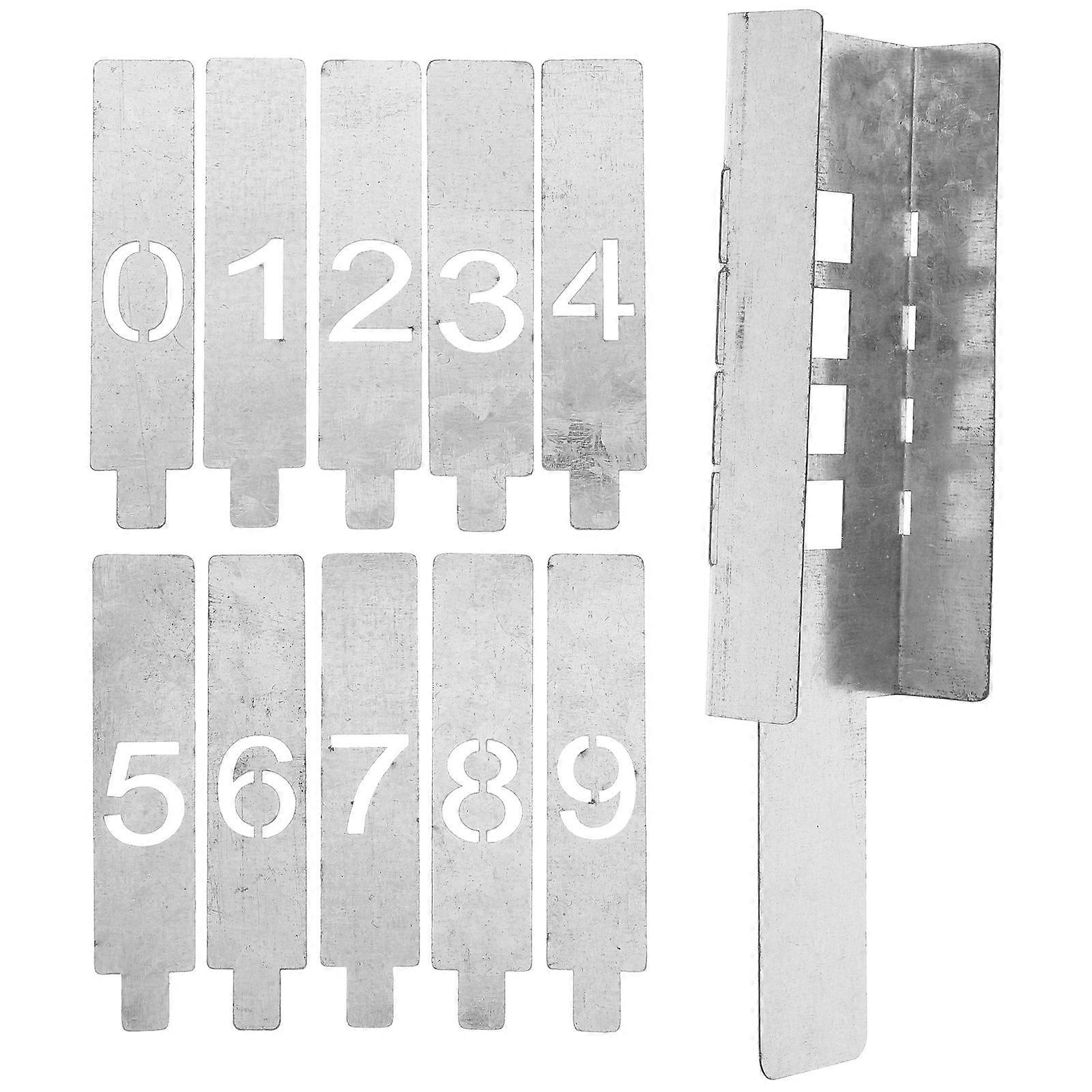Number Stencils Painting Stencils for Wood Surface Design Iron Silver for Painting 1 Set