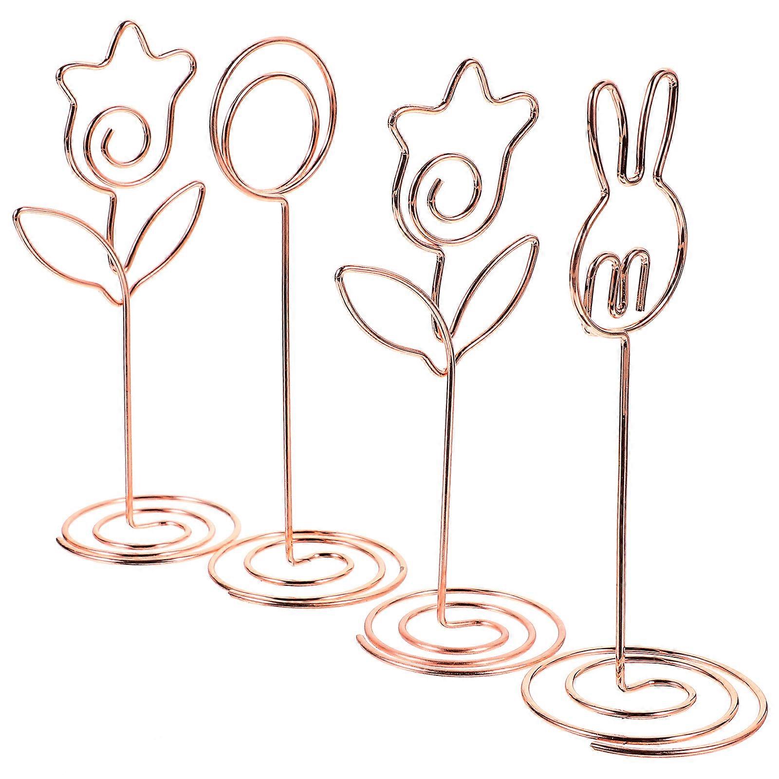Place Card Holder Rose Gold Table Number Stands for 8Pcs