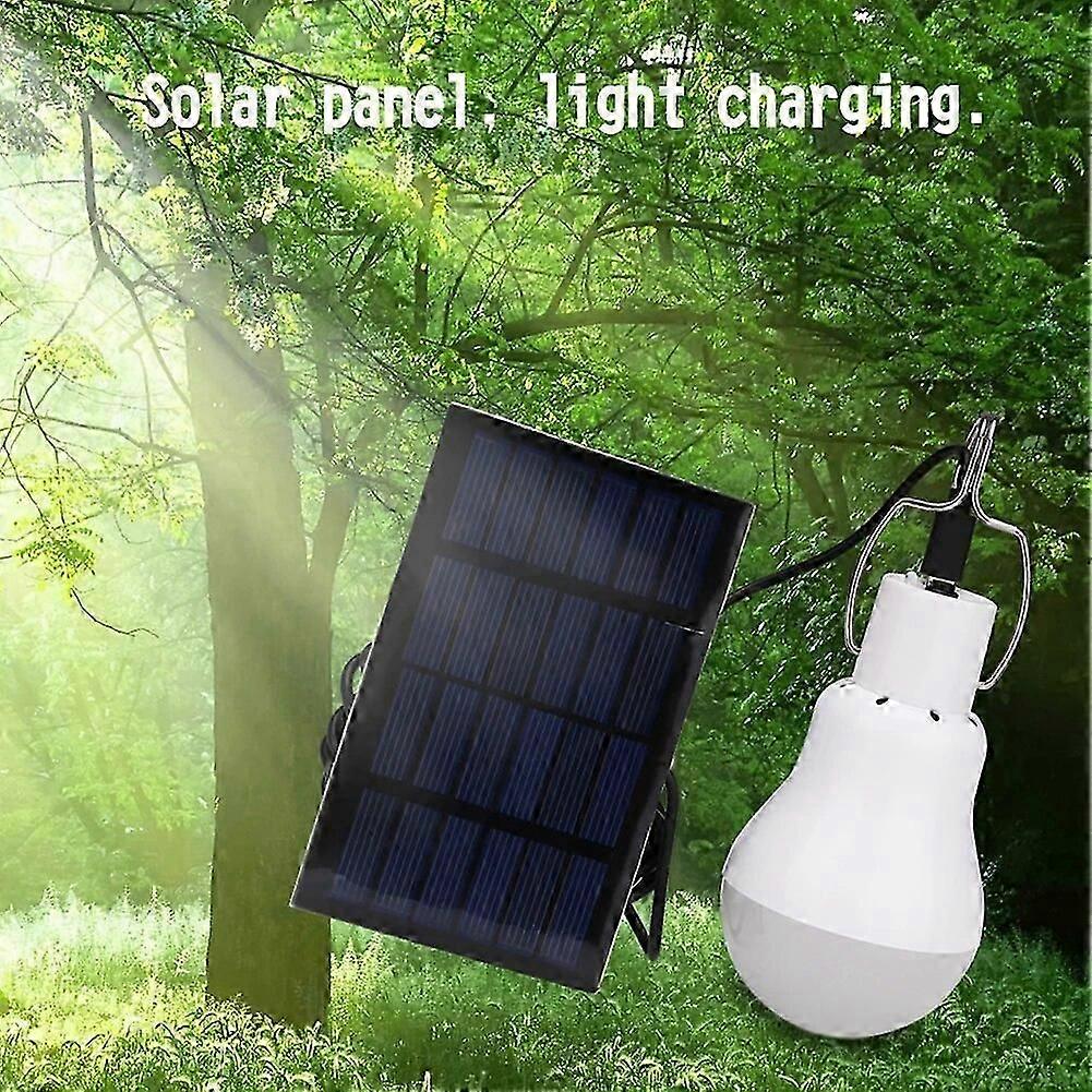 Camping Hiking Tent Light Solar Powered Shed Light Bulb LED Solar Pendant Light Hang Up .3W Lamp Hooking Chicken Coop
