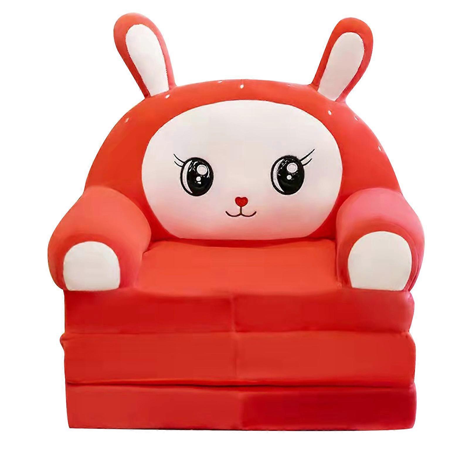 2 In 1 Foldable Sofa Cute Cartoon Lazy Sofa Flip Open Sofa Without Inner PP Cotton Bedroom Protable Seat Cushion