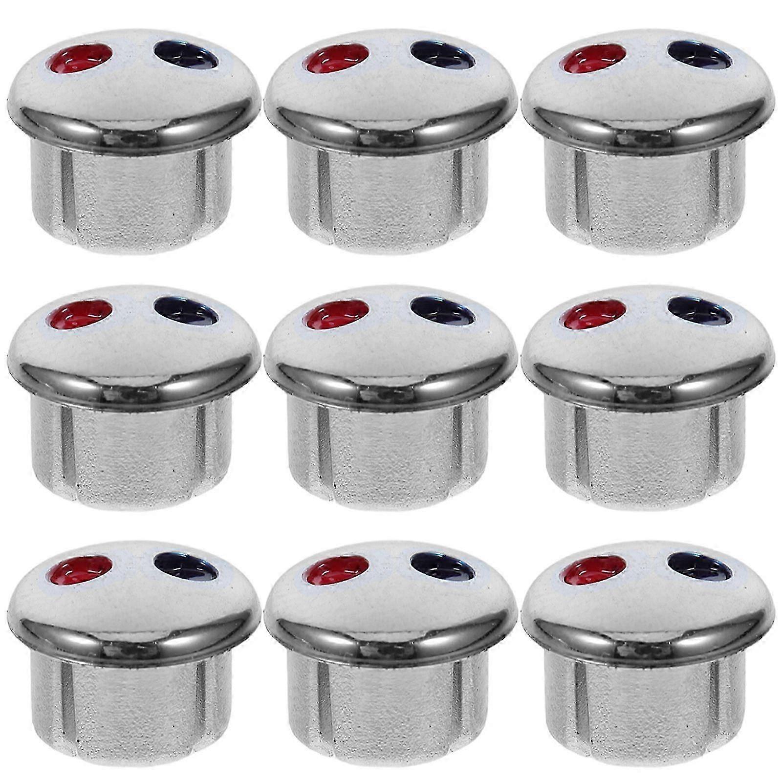 10pcs Hot And Cold Water Faucet Label Temperature Indicator Buttons Faucet Handle Index Buttons Hot Cold Water Markers For Kitchen Faucet Handle Repla