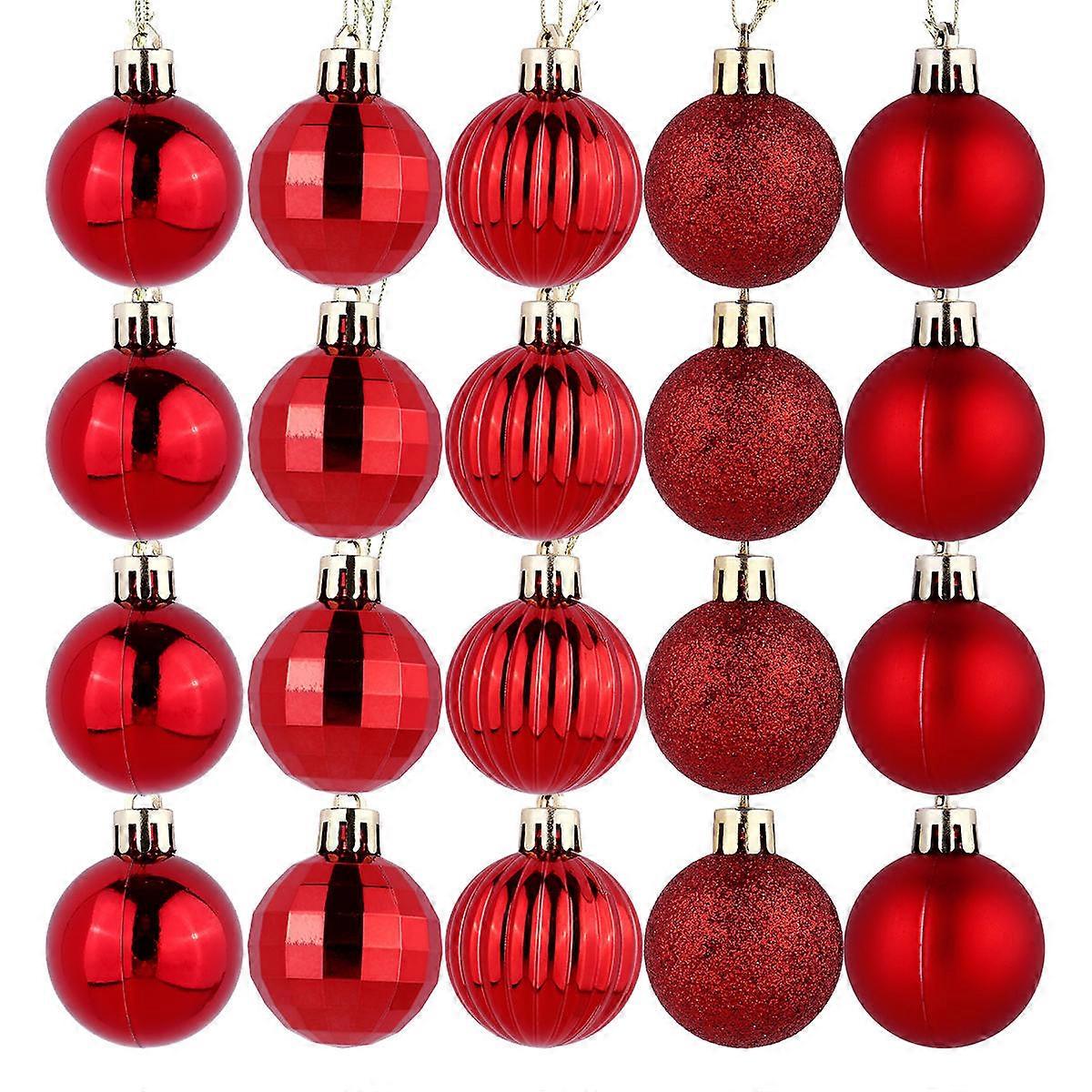 Christmas Tree Decor Red Christmas Ball for Decor 34Pcs Pendant Set