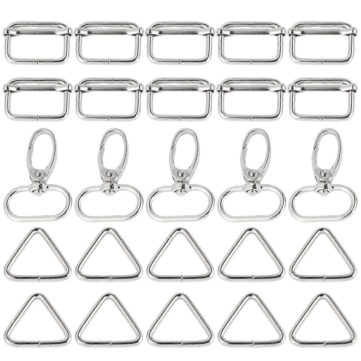 Clasps For Handbags Multi-Purpose Key Rope Hanging Buckle -Glide Style Silver 1 Set