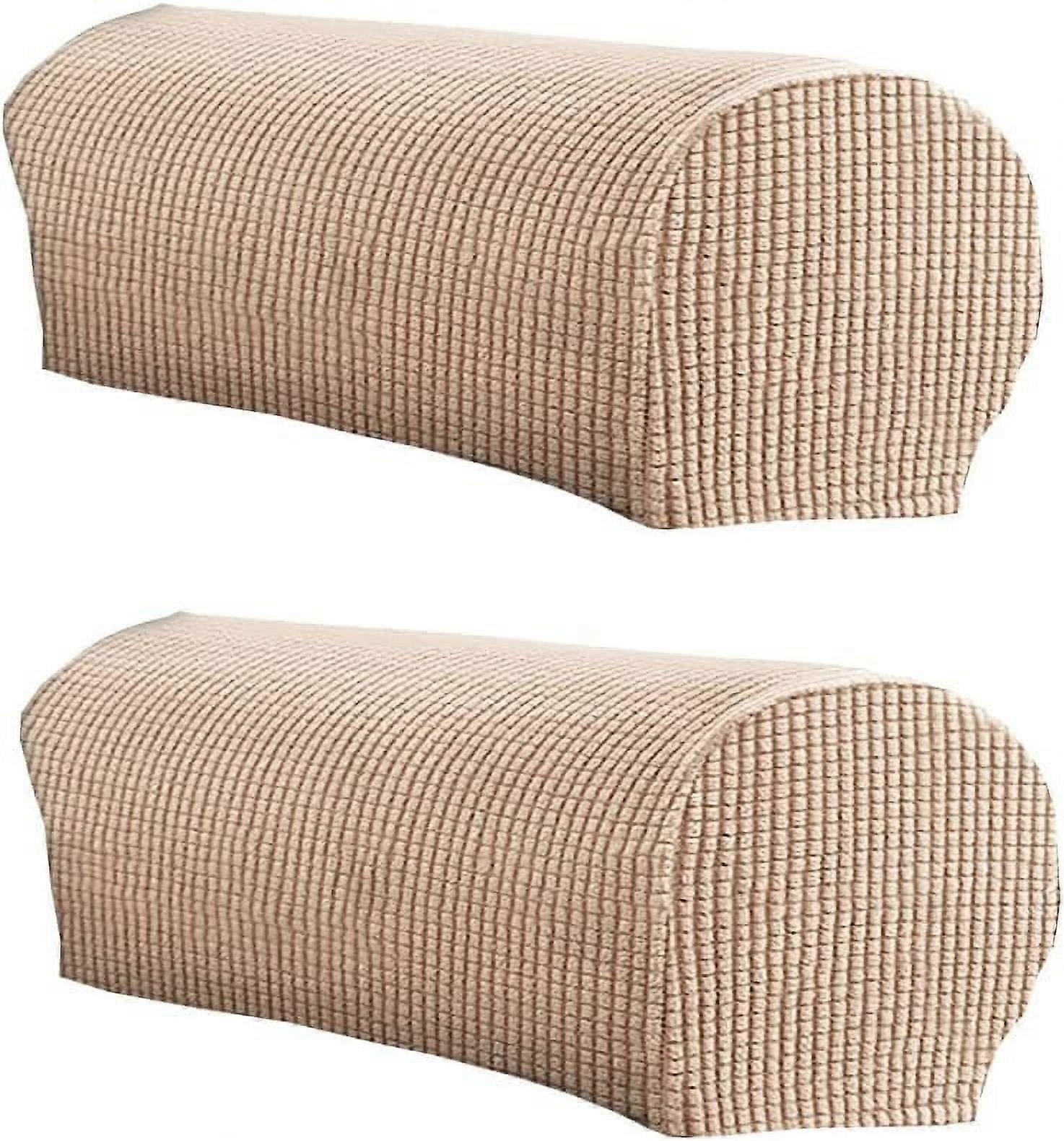 Stretchy Plush Armrest Covers for Chairs Sofas Recliners, Furniture Protector Set of 2