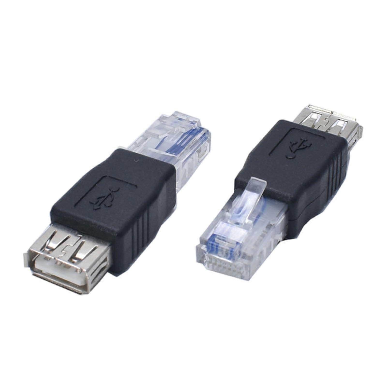 USB To RJ45 Ethernet 2Pack Male Converters Adapter For USB Ethernet Networking
