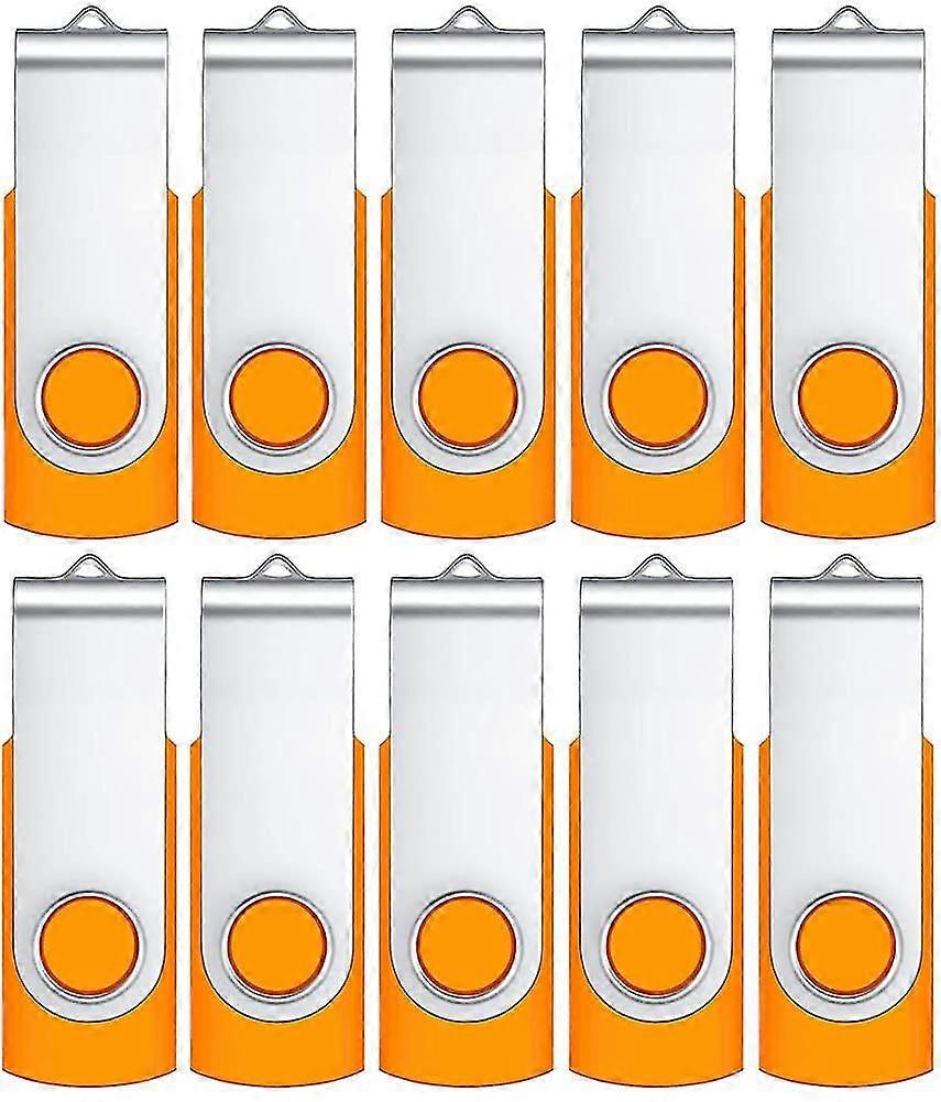 4gb Usb Stick 10 Pack, Usb 2.0 Data Stick Rotating Foldable