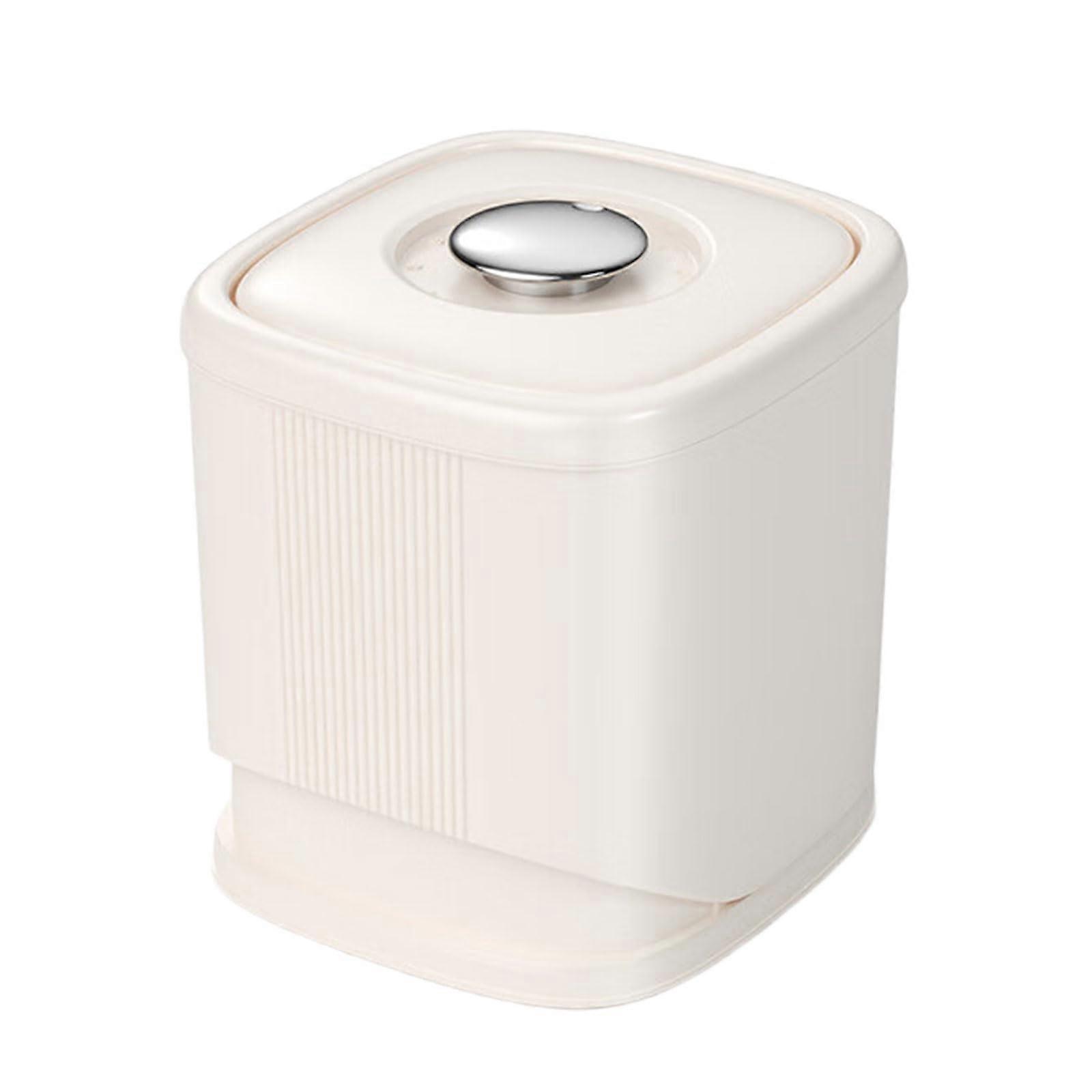 Rotating Rice Storage Container Glass with Seal Lock Lid, Bug Proof Grains Box for Flour and Dog Treats, Normal Model