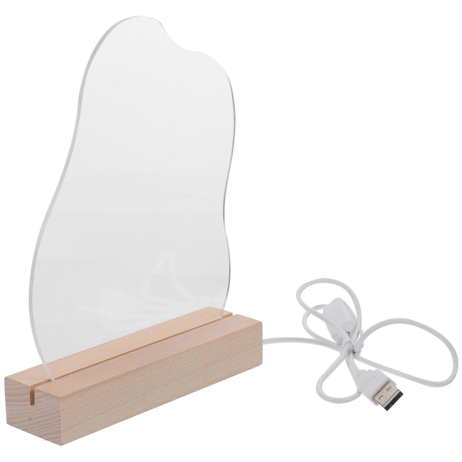 Desktop Acrylic Dry Erase Board for Writing with 2Pcs LED Light Stand