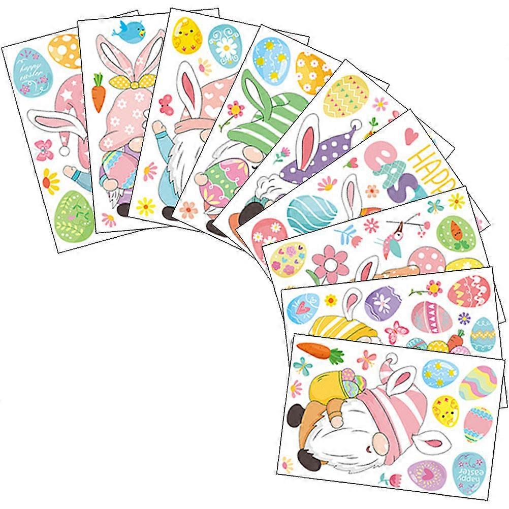 Spring Bunny Easter Wall Decals No Residue Electrostatic Technology Multi 1Set