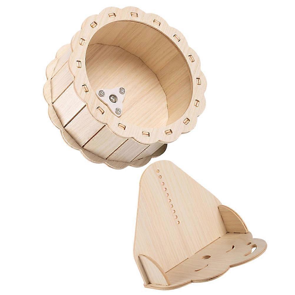 Wood Hamster Wheel 1 Set Silent Exercise Toy Ideal for Hamsters Mice Hedgehogs and Squirrels