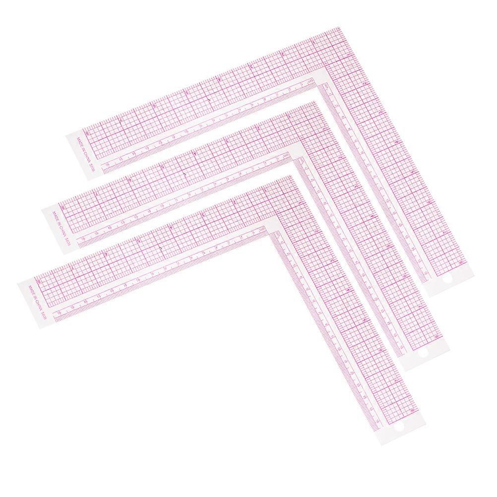Tailor Craft Tool L Shaped Sewing Ruler Set for Garment Making 6Pcs