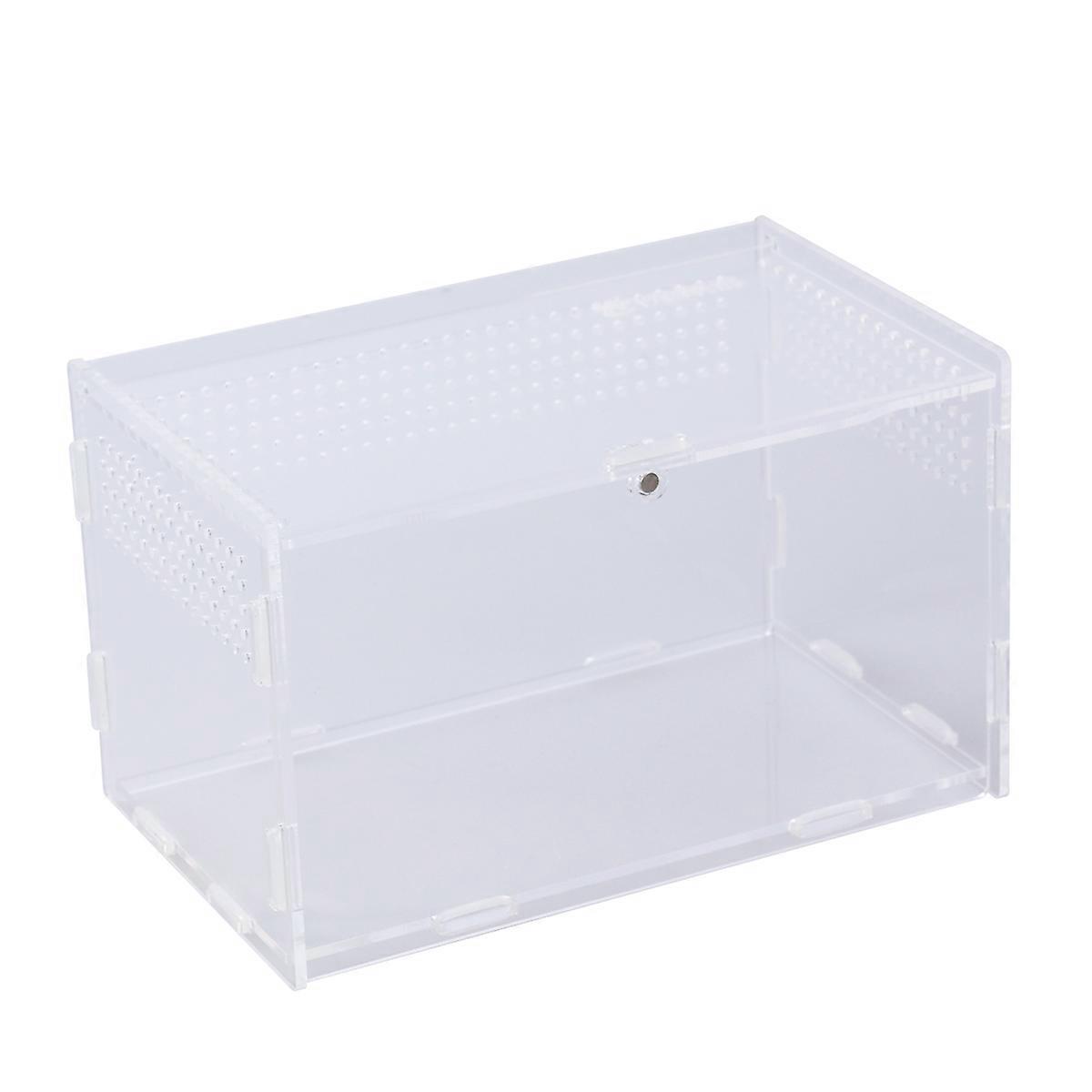 Acrylic Reptile Box for Feeding 3Pcs Transparent Insect Snake Housing