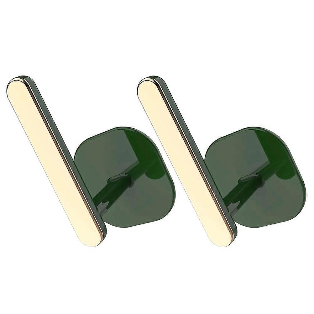 4 Pcs Green Pot Lid Holder L-Shaped Wall-Mounted Hooks for Kitchen Bathroom Storage Easy to Use Organization