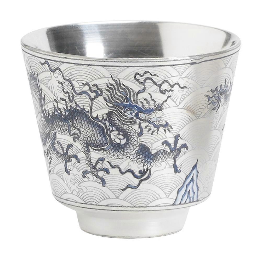 Vintage Silver Tea Cup Set For Tea Lovers Featuring Square Design Suitable For Formal Tea Ceremony And Daily Use In 5Pcs