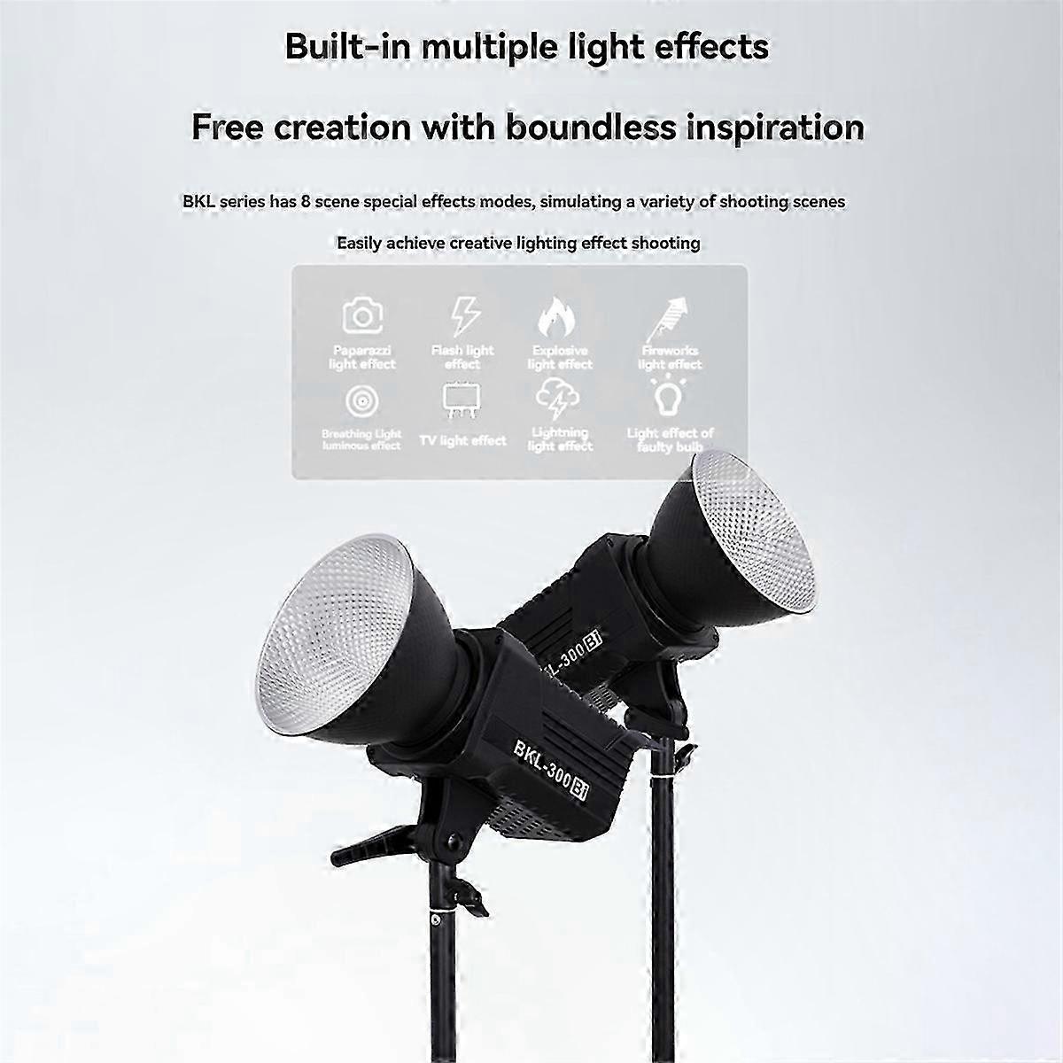 Continuous Bi-LED Video Light 300W with EU Plug for Photography and Videography Lighting Solution