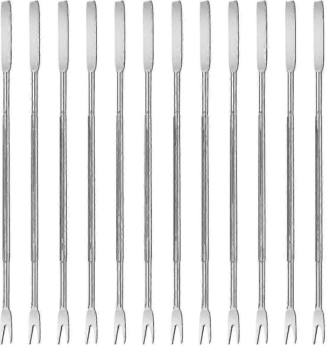 12pcs Seafood Cracker Stainless Steel Shellfish Crab Forks