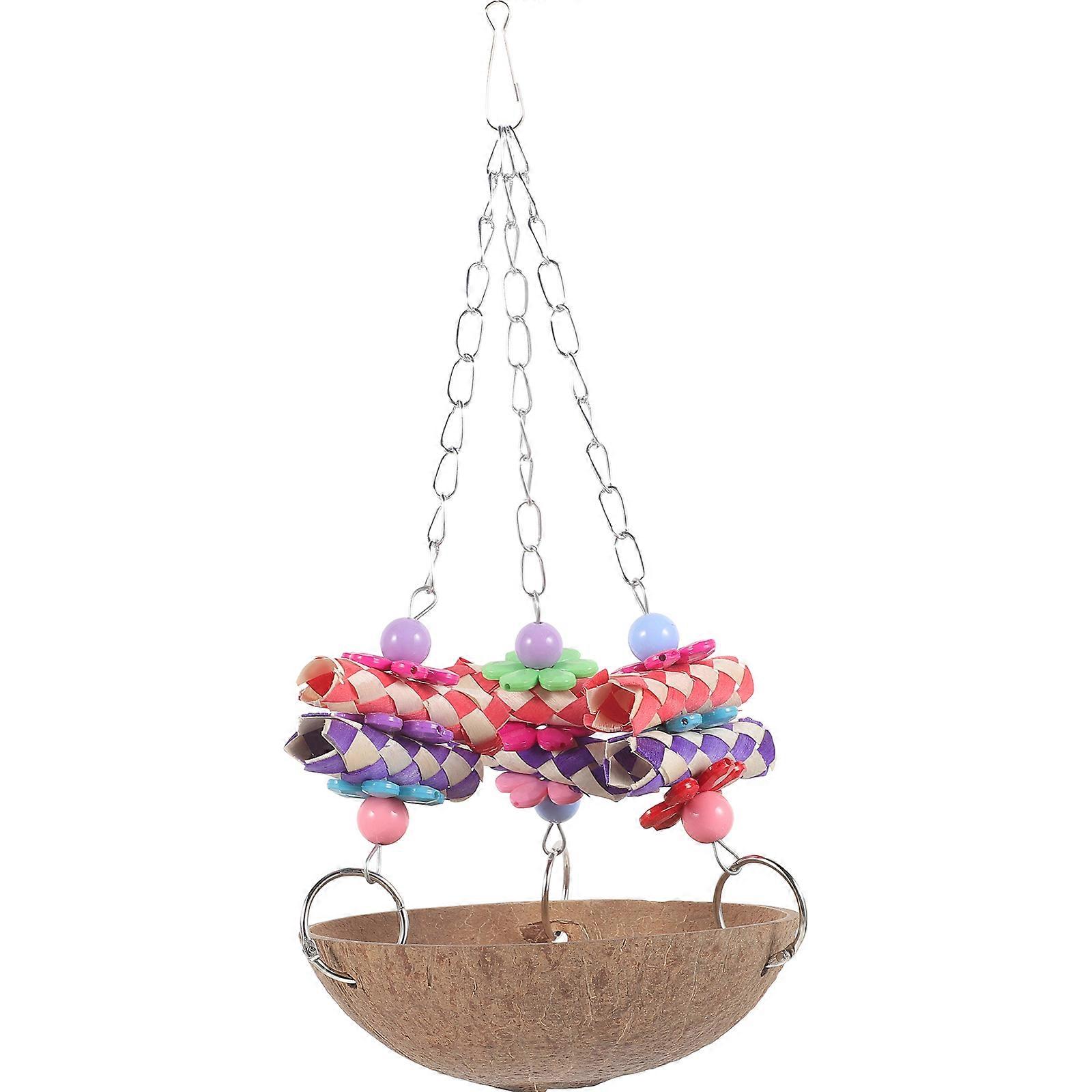 Parrot Swing Bed For Birds Exercise And Resting 11.40x5.11in Assorted Color Hammock 3Pcs