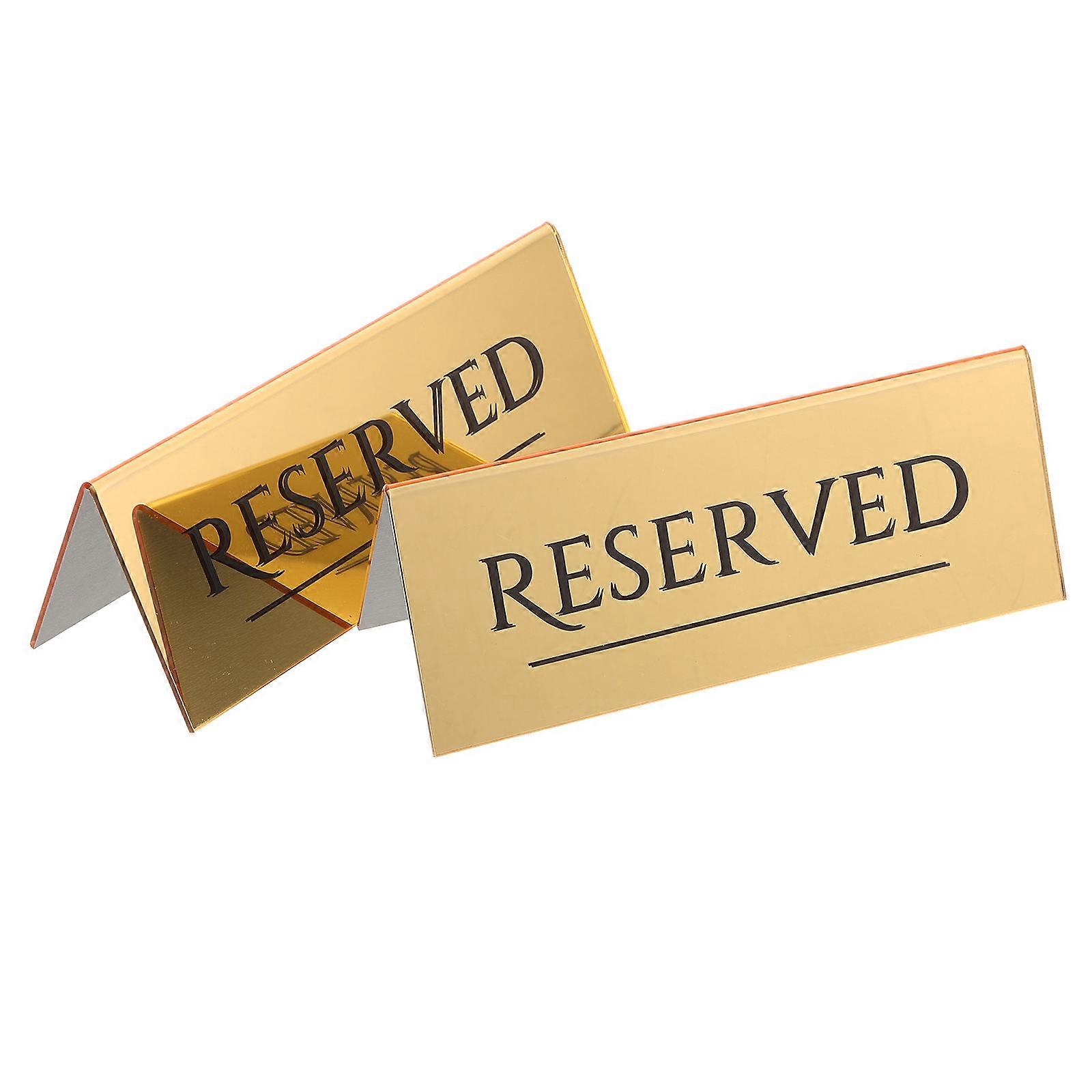 Acrylic Reserved Signs 6Pcs For Wedding Simple Table Identification Sign Ideal For Dining Parties Rectangular Shape
