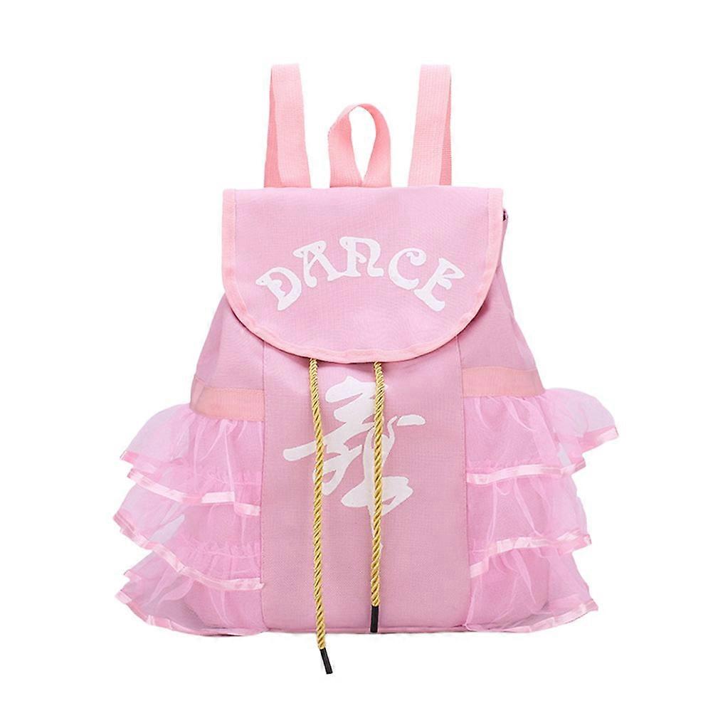 Dance Backpack for Kids Ballet Dancing Bag for Stuff Holding Pink