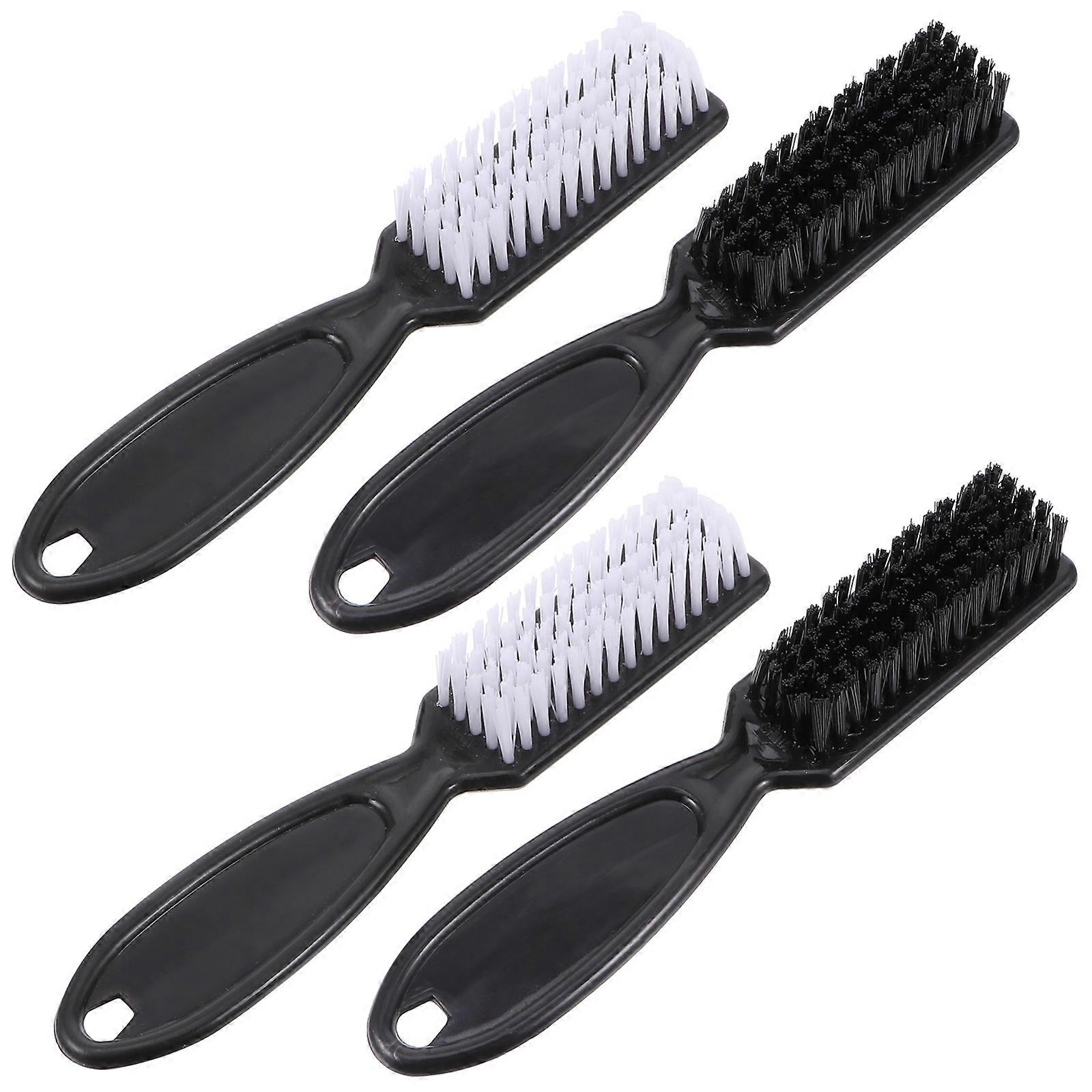 Nails Dust Cleaning Brush Rectangular Handle For Personal Use Shaving White 4Pcs