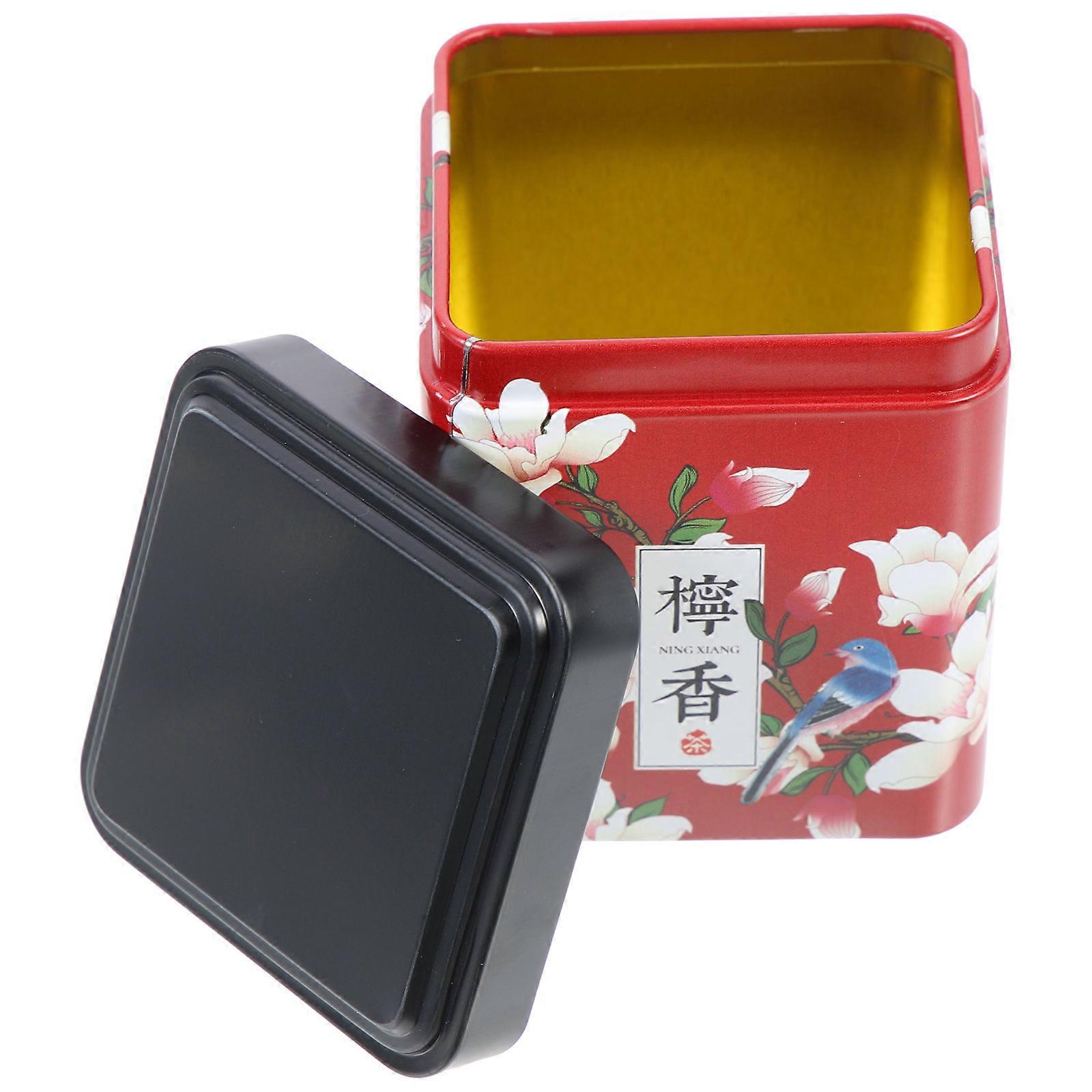 Multi Rectangular Tea Canister With Lid-Sealed Design Perfect For Kitchen Storage 4Pcs Japanese Style
